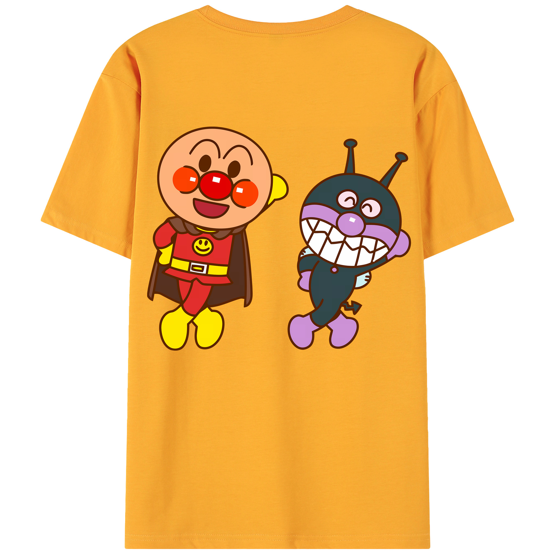 （画像用） アンパンマン Anpanman 綿100％ メンズ半袖Tシャツ（バックプリント） 通気性