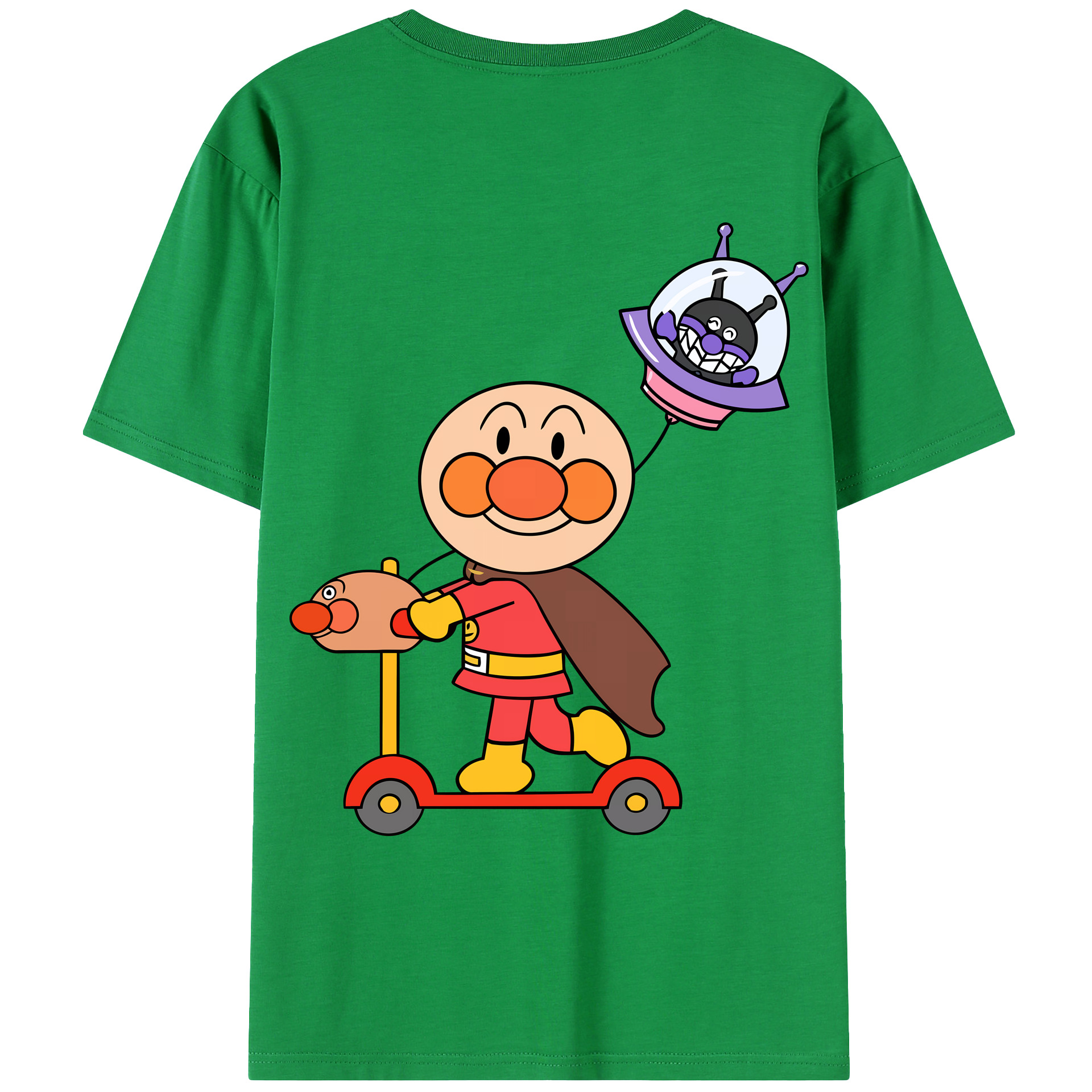 （画像用） アンパンマン Anpanman 綿100％ メンズ半袖Tシャツ（バックプリント） 通気性