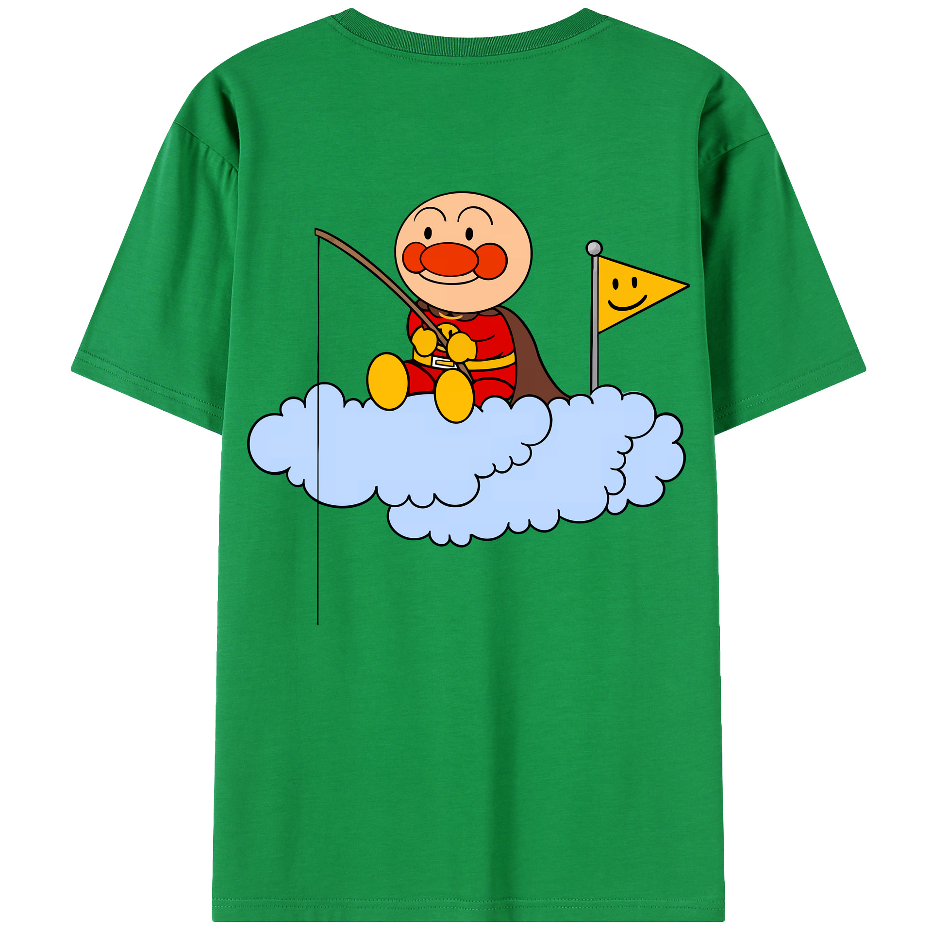 （画像用） アンパンマン Anpanman 綿100％ メンズ半袖Tシャツ（バックプリント） 通気性