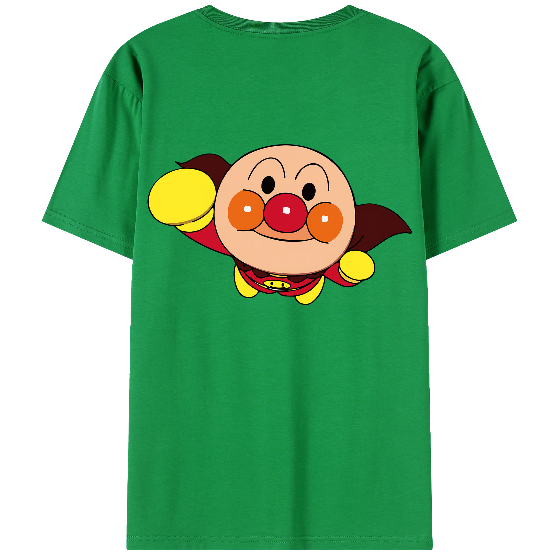 （画像用） アンパンマン Anpanman 綿100％ メンズ半袖Tシャツ（バックプリント） 通気性