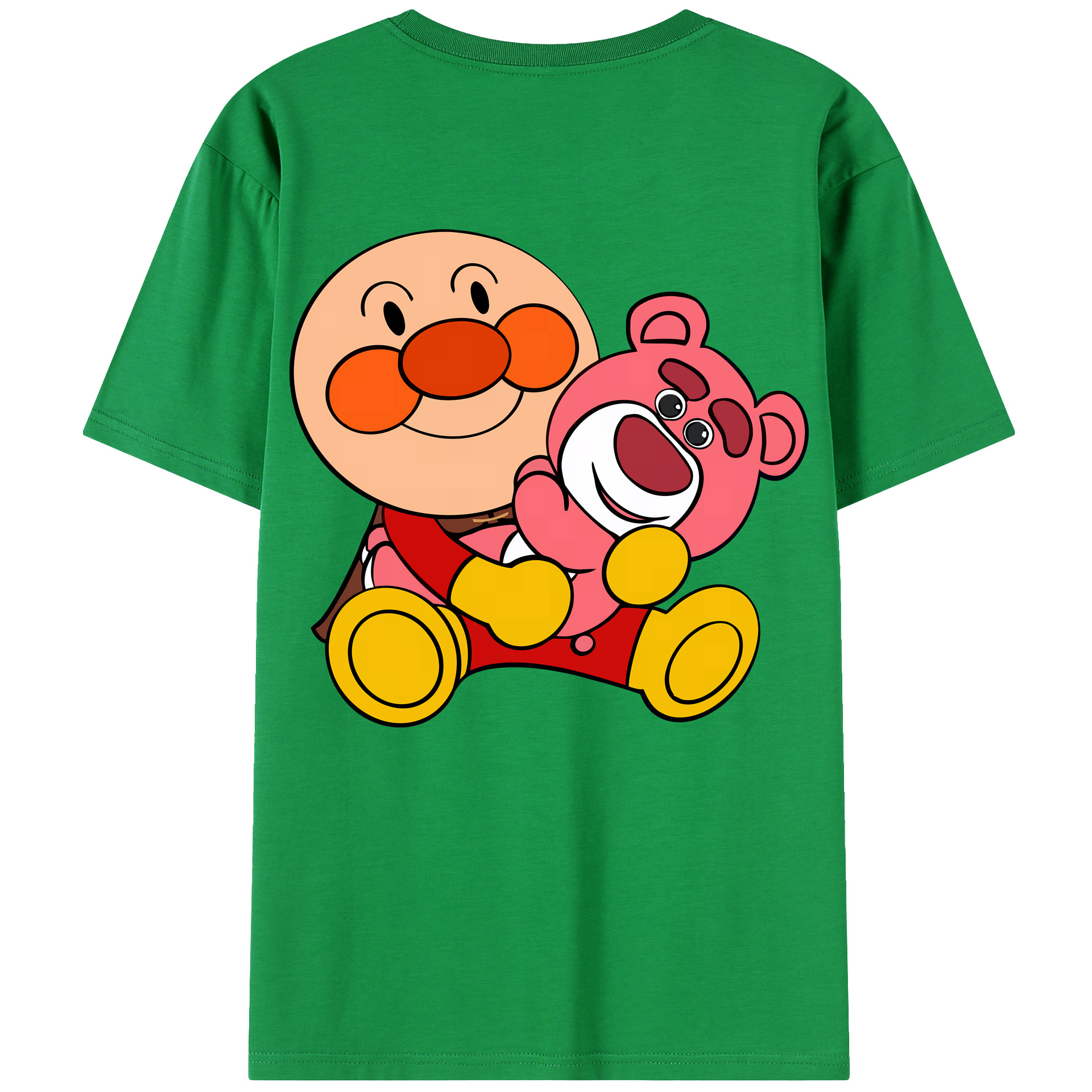 （画像用） アンパンマン Anpanman 綿100％ メンズ半袖Tシャツ（バックプリント） 通気性
