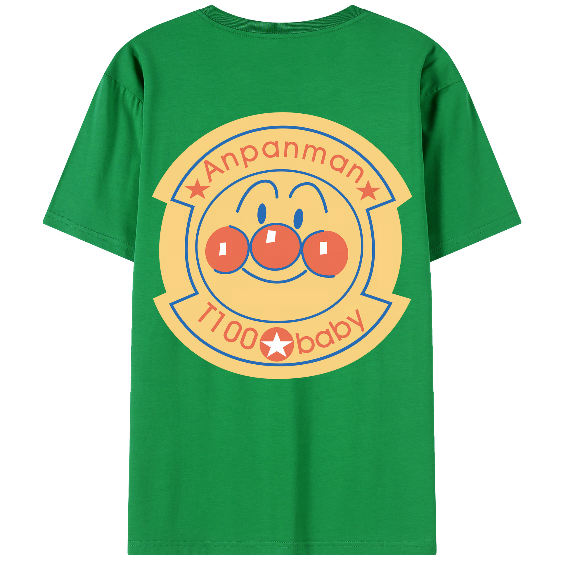 （画像用） アンパンマン Anpanman 綿100％ メンズ半袖Tシャツ（バックプリント） 通気性
