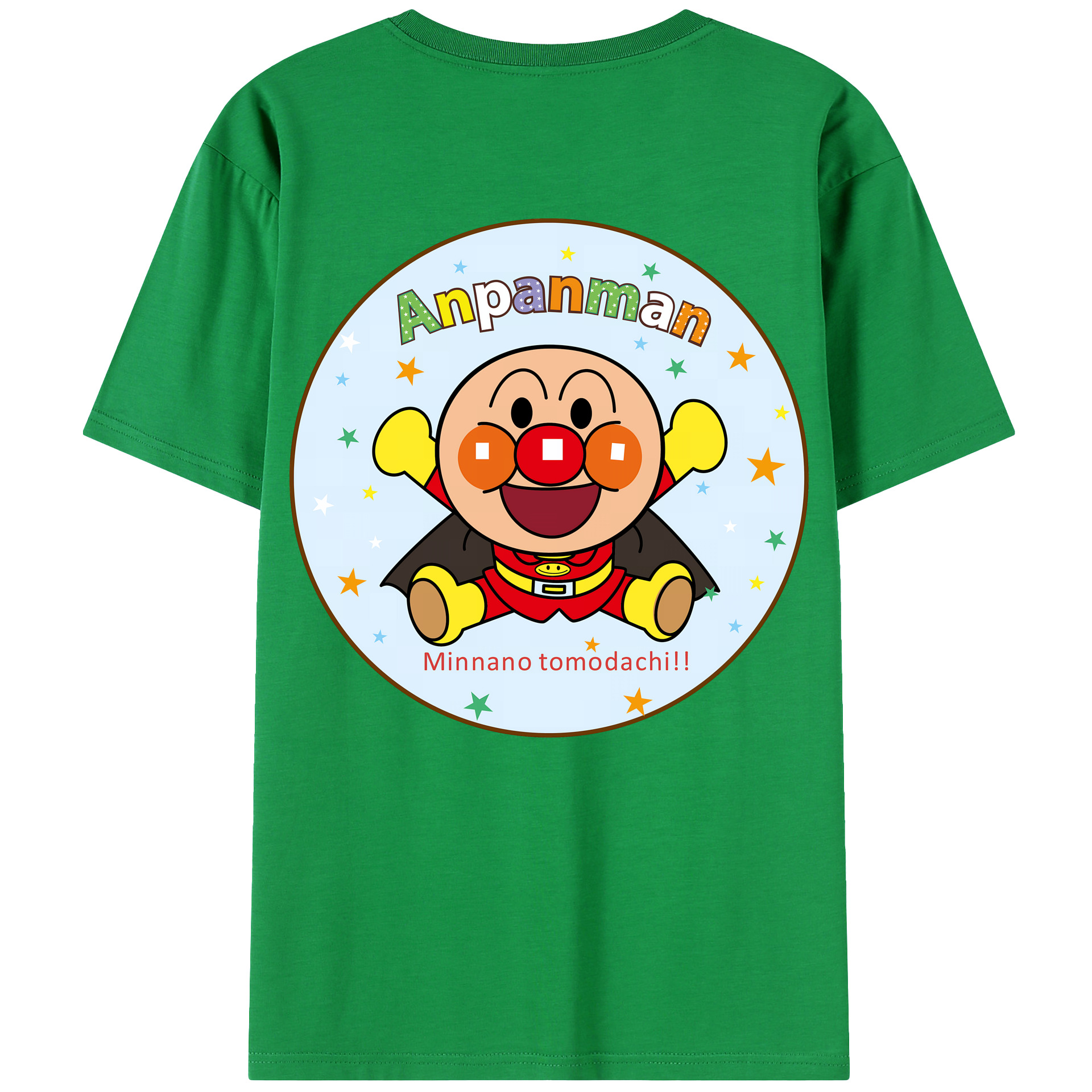 （画像用） アンパンマン Anpanman 綿100％ メンズ半袖Tシャツ（バックプリント） 通気性