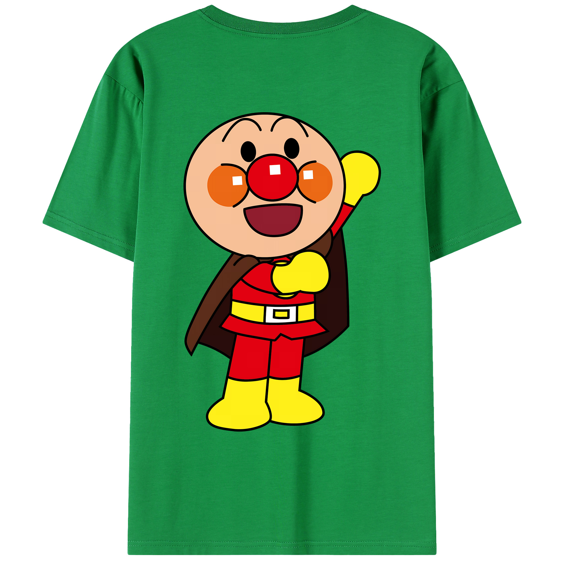 （画像用） アンパンマン Anpanman 綿100％ メンズ半袖Tシャツ（バックプリント） 通気性