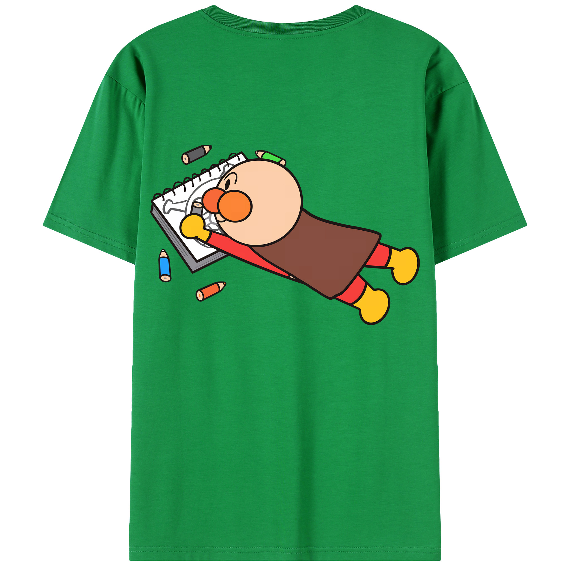 （画像用） アンパンマン Anpanman 綿100％ メンズ半袖Tシャツ（バックプリント） 通気性