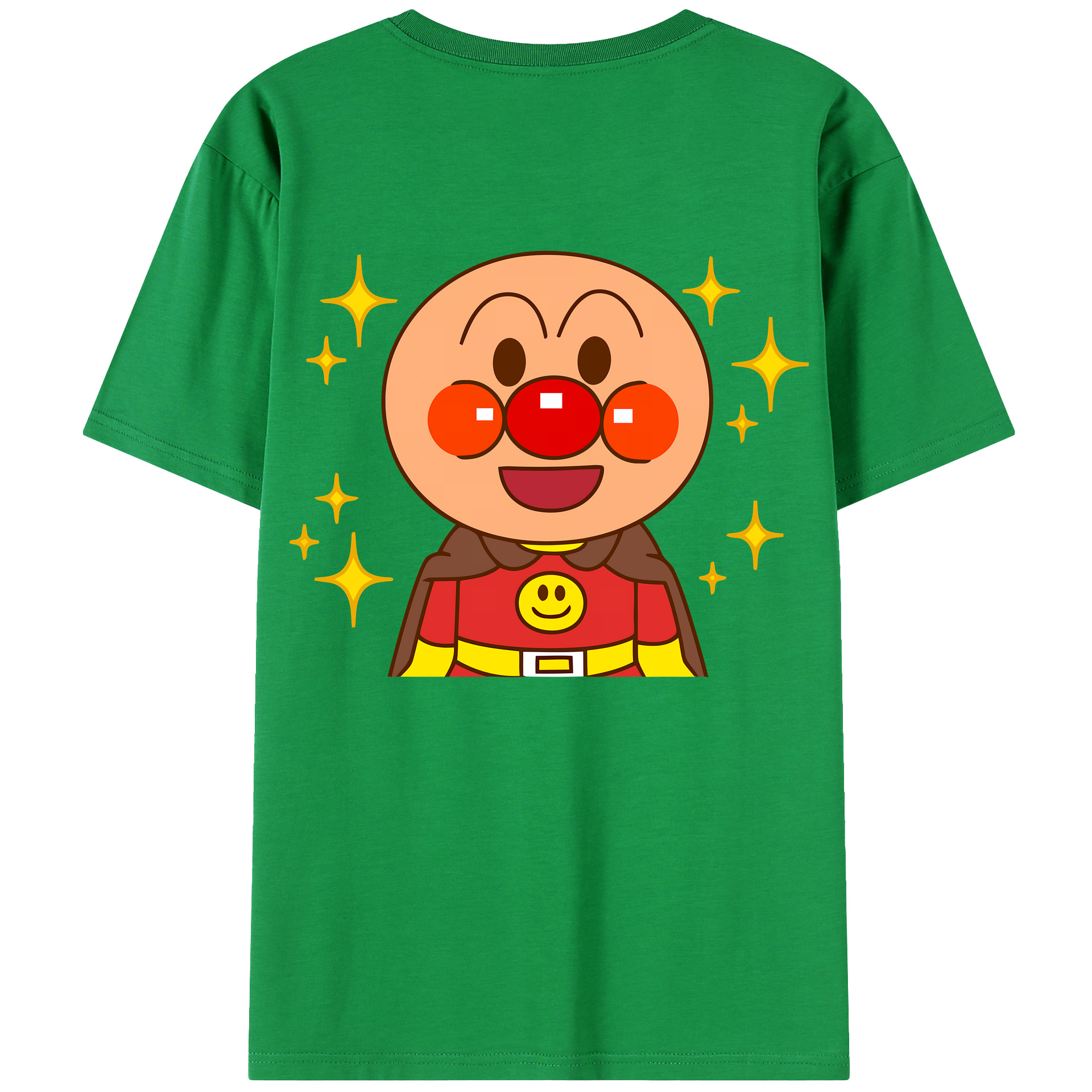 （画像用） アンパンマン Anpanman 綿100％ メンズ半袖Tシャツ（バックプリント） 通気性