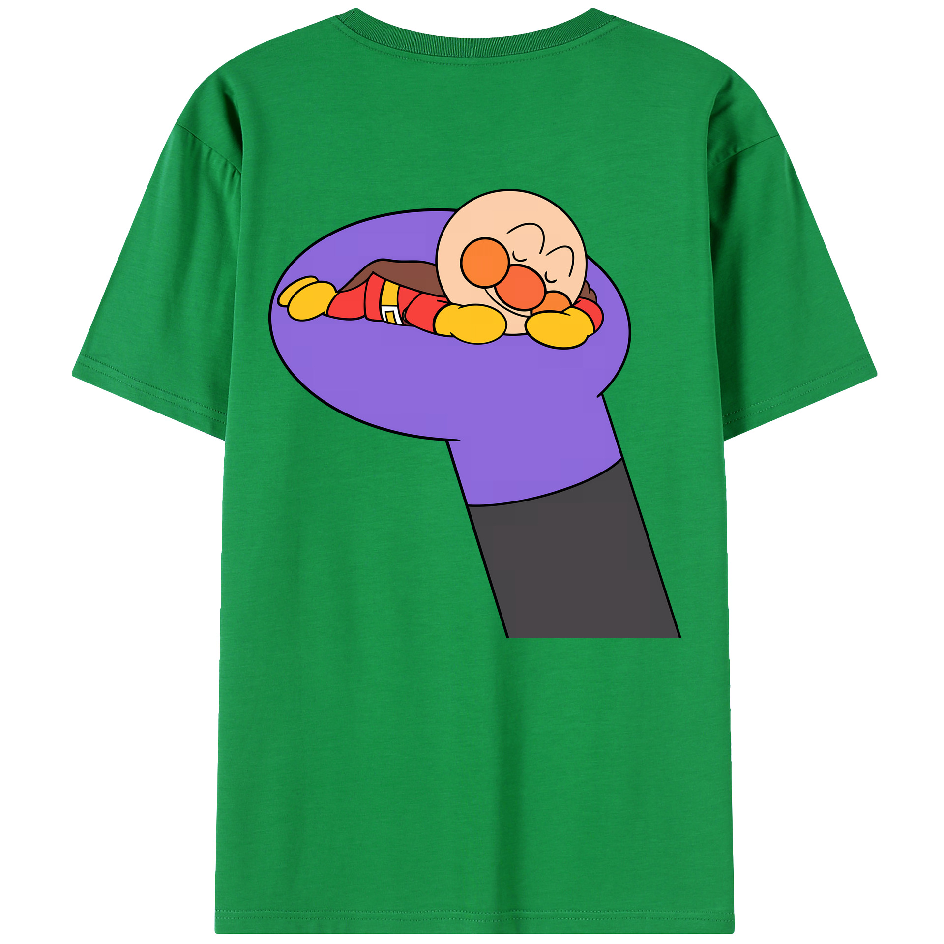 （画像用） アンパンマン Anpanman 綿100％ メンズ半袖Tシャツ（バックプリント） 通気性