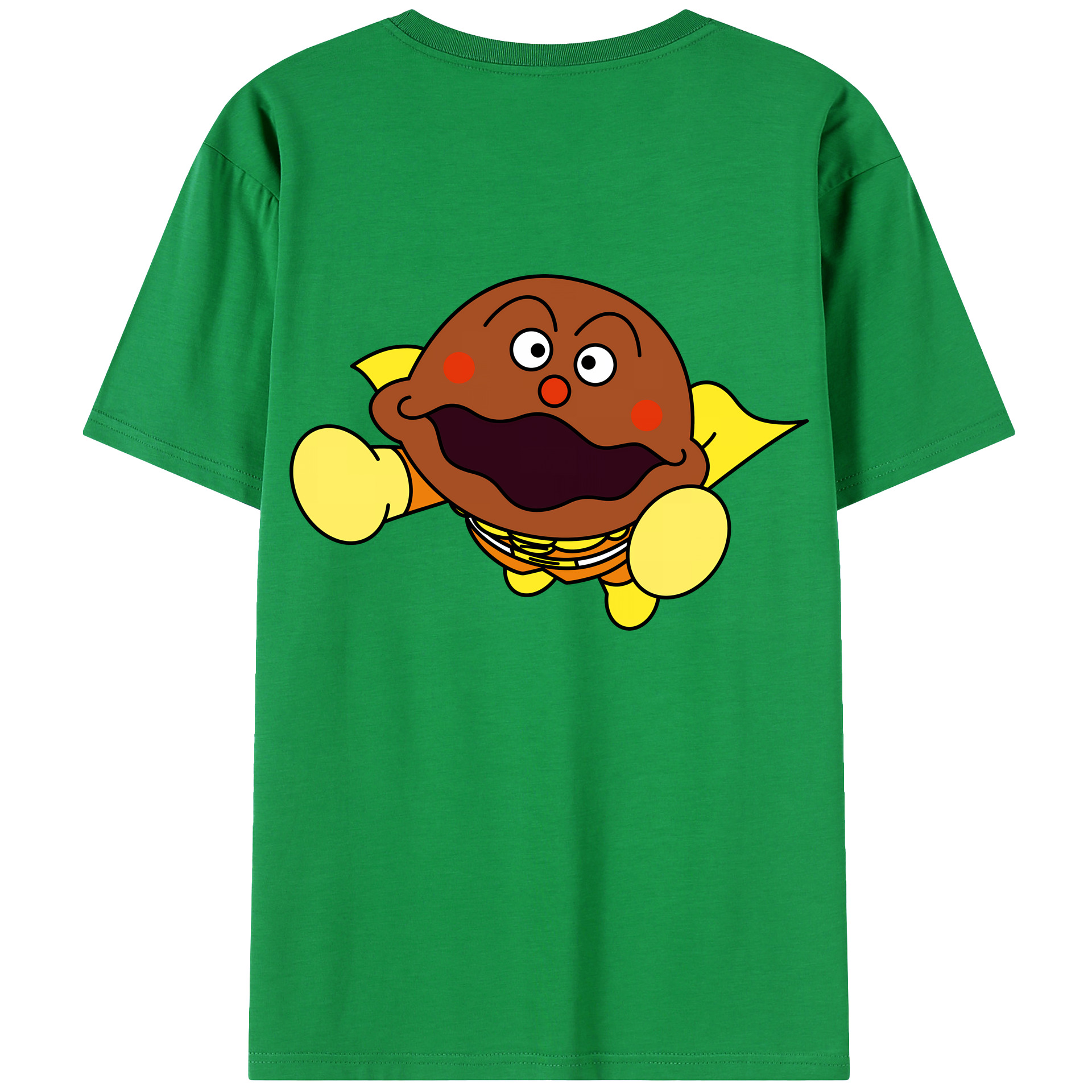 （画像用） アンパンマン Anpanman 綿100％ メンズ半袖Tシャツ（バックプリント） 通気性