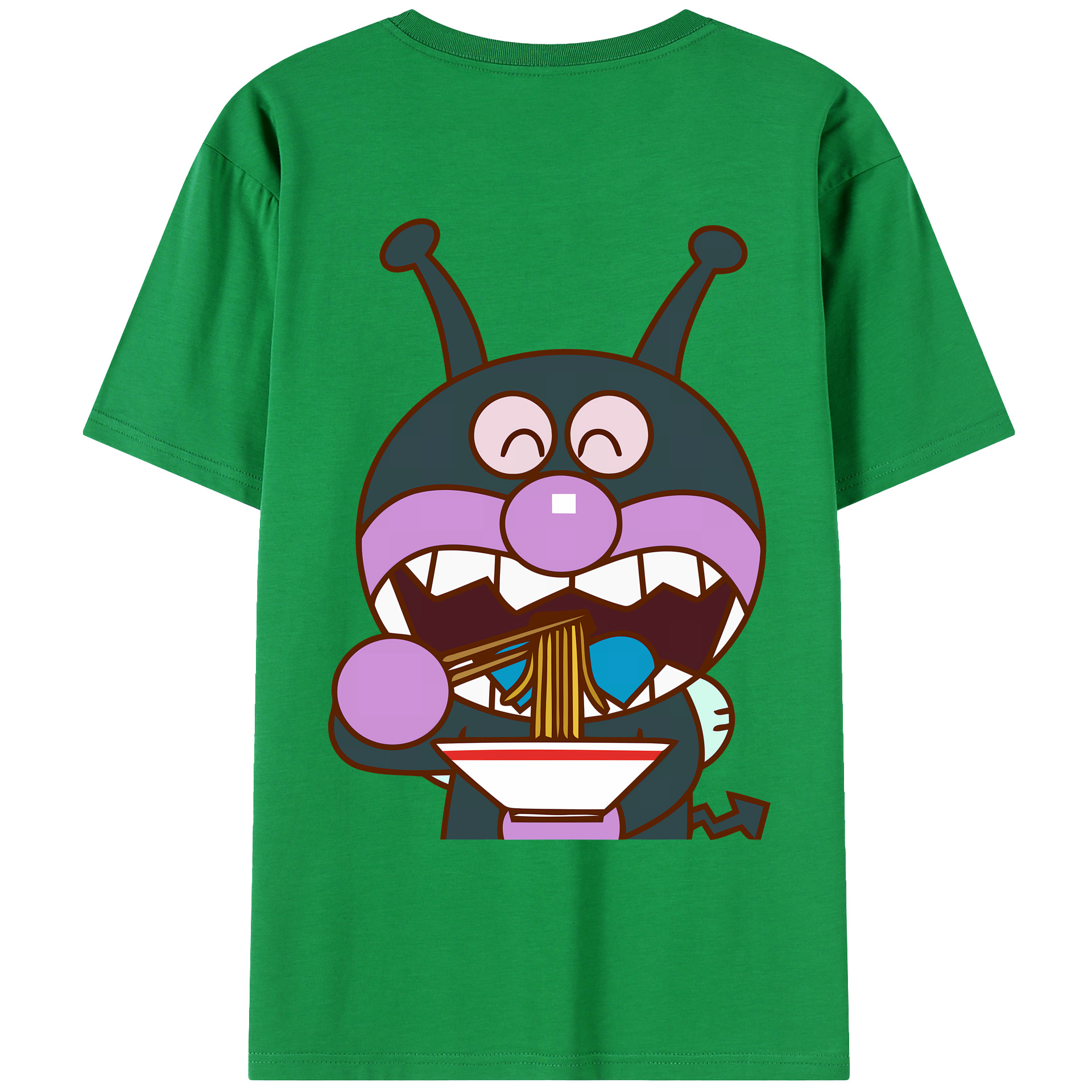 （画像用） アンパンマン Anpanman 綿100％ メンズ半袖Tシャツ（バックプリント） 通気性