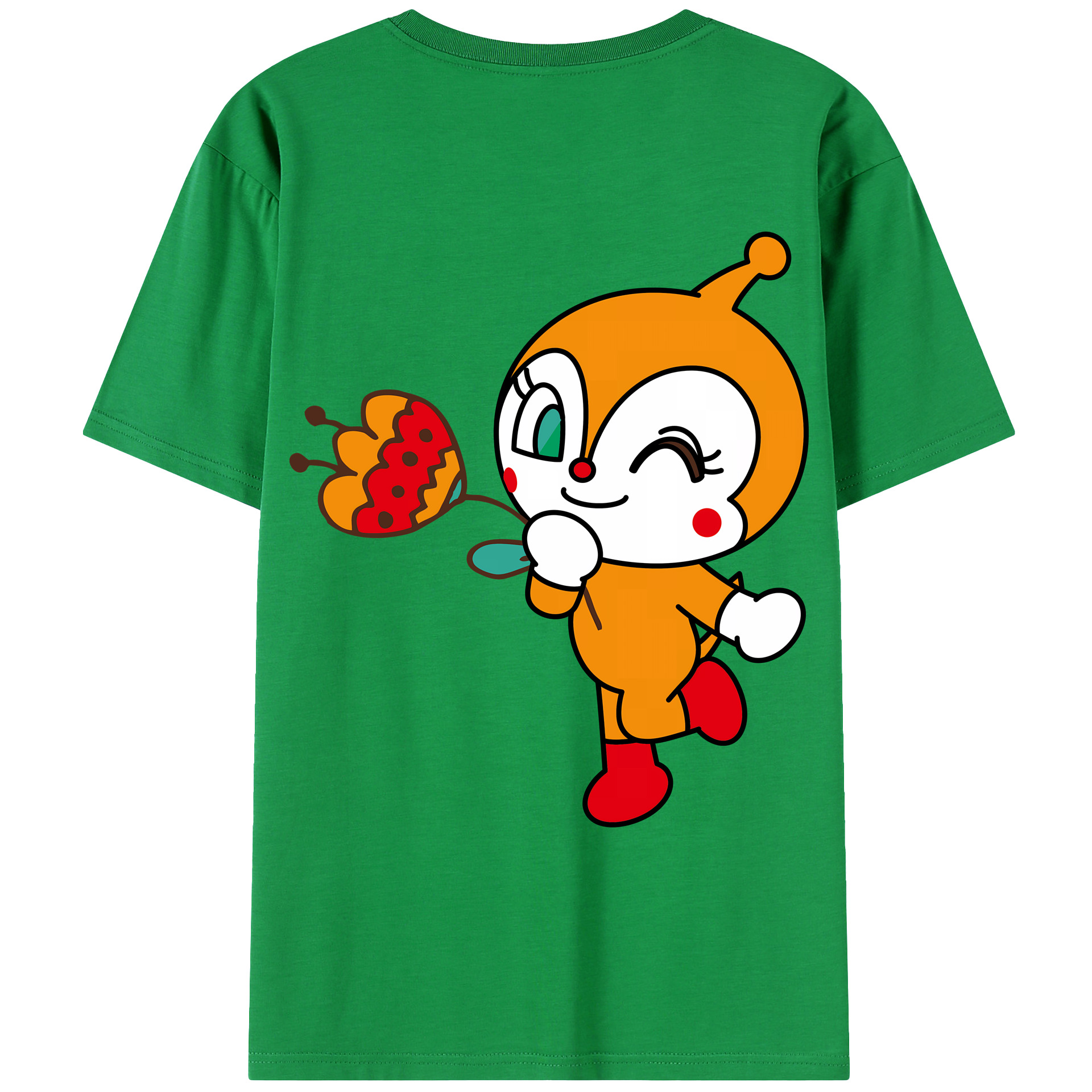（画像用） アンパンマン Anpanman 綿100％ メンズ半袖Tシャツ（バックプリント） 通気性