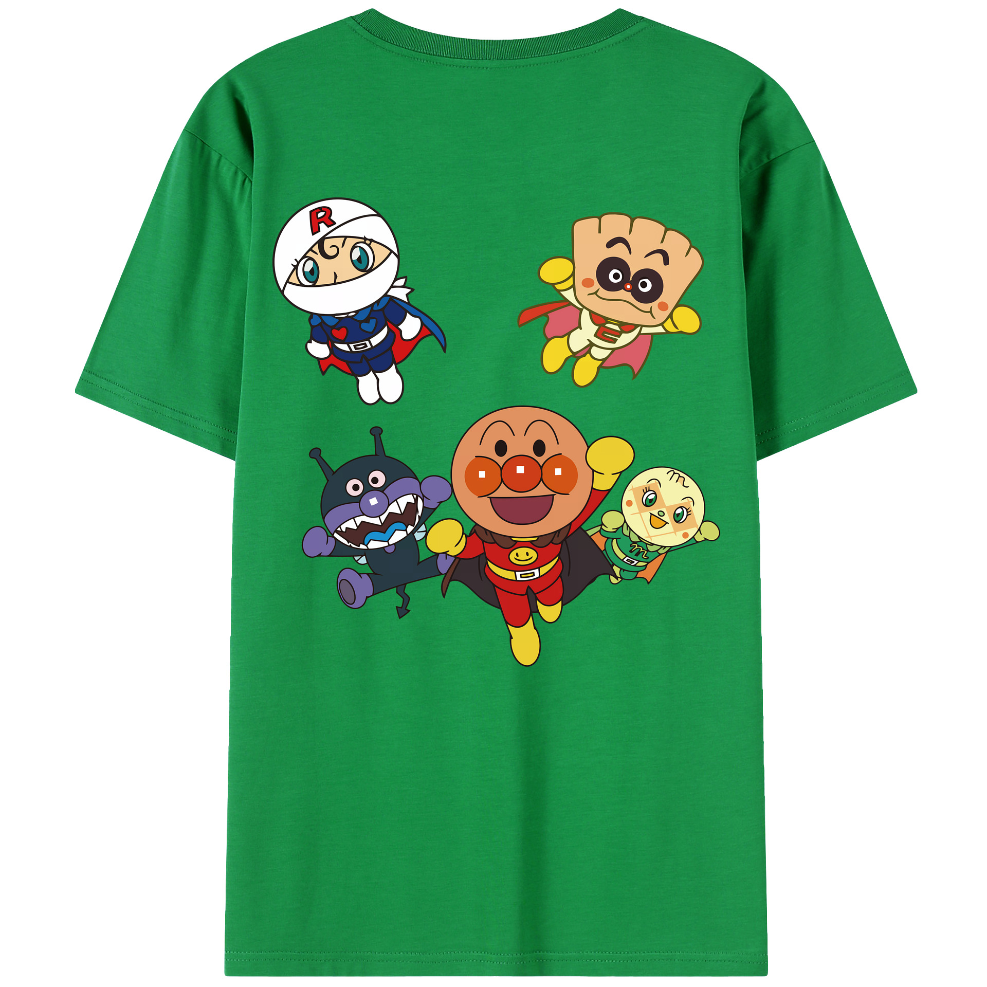 （画像用） アンパンマン Anpanman 綿100％ メンズ半袖Tシャツ（バックプリント） 通気性
