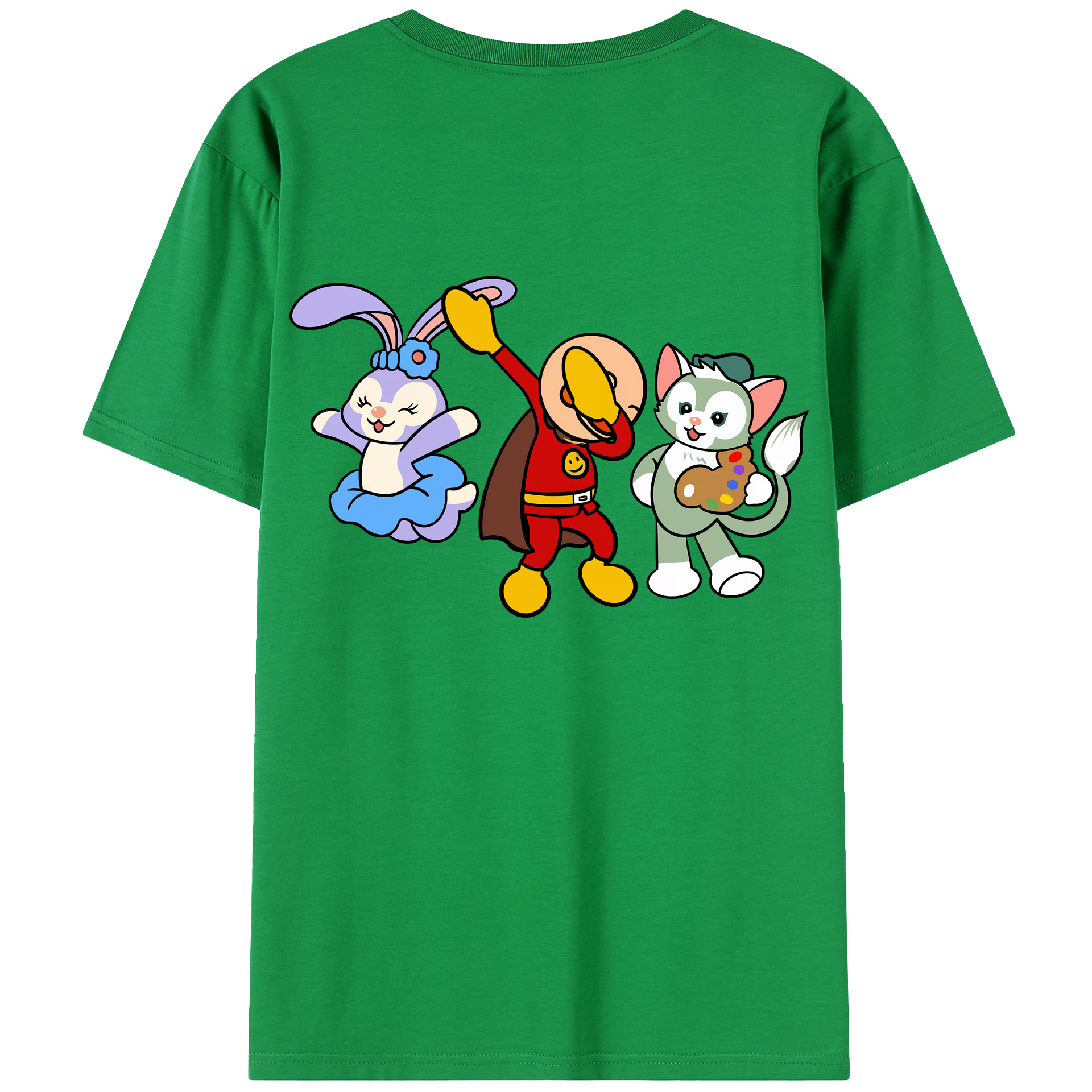 （画像用） アンパンマン Anpanman 綿100％ メンズ半袖Tシャツ（バックプリント） 通気性