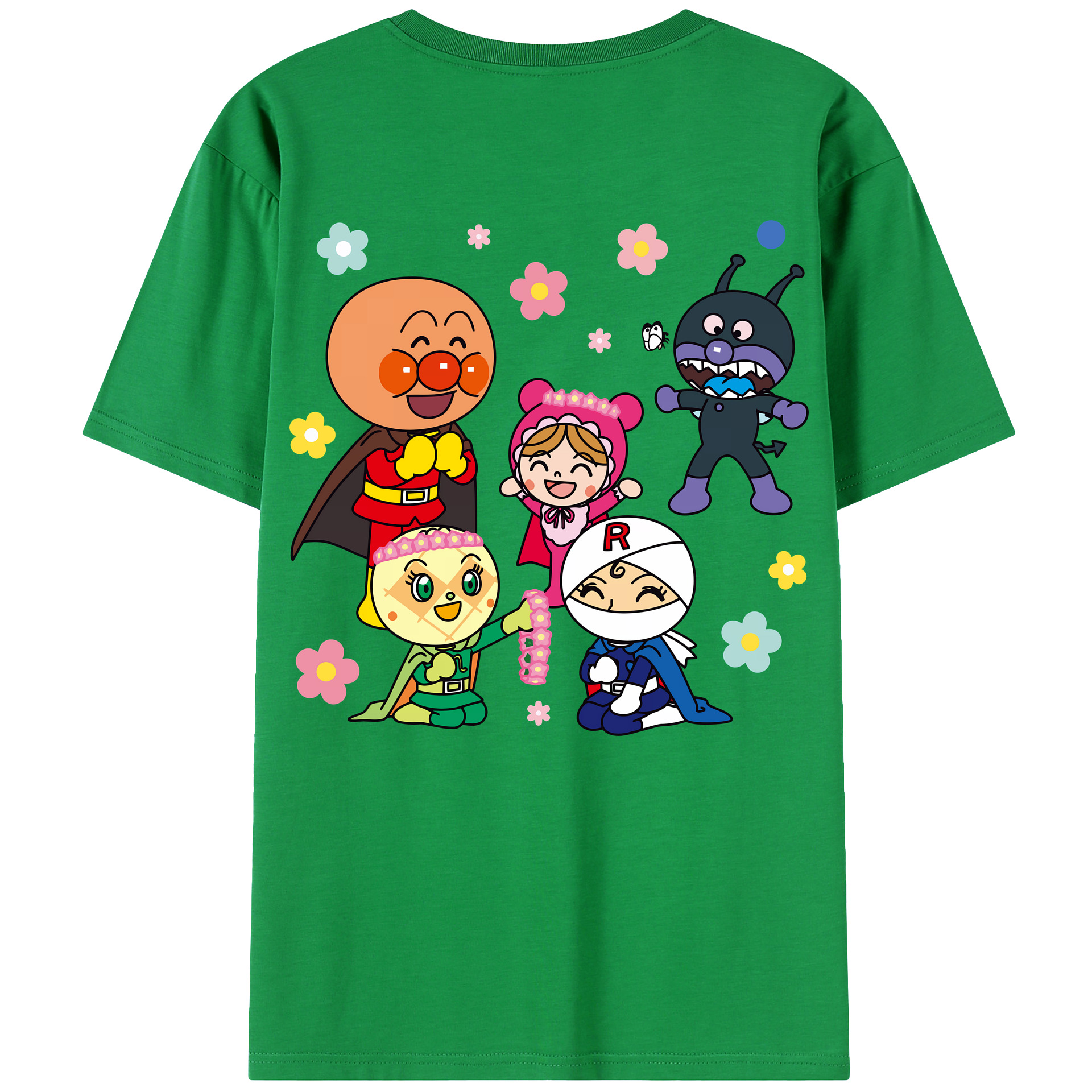 （画像用） アンパンマン Anpanman 綿100％ メンズ半袖Tシャツ（バックプリント） 通気性