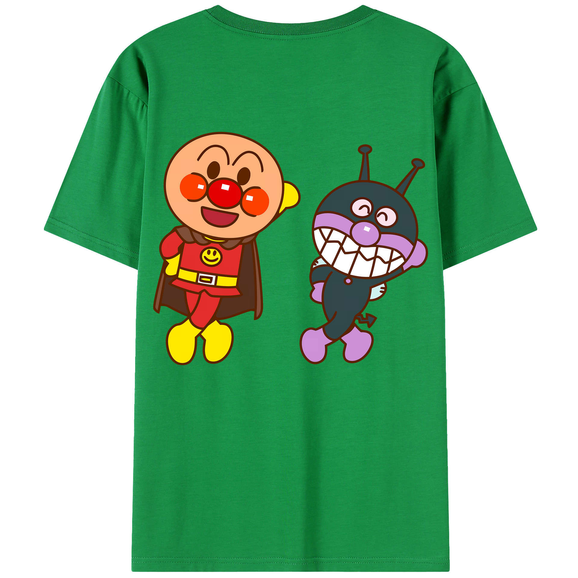 （画像用） アンパンマン Anpanman 綿100％ メンズ半袖Tシャツ（バックプリント） 通気性