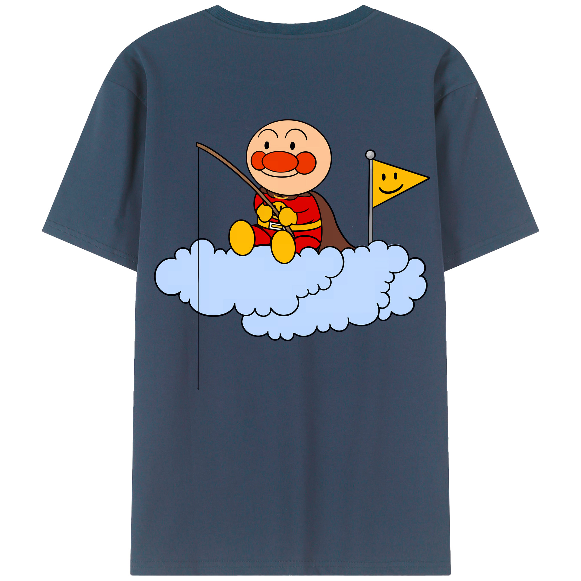 （画像用） アンパンマン Anpanman 綿100％ メンズ半袖Tシャツ（バックプリント） 通気性
