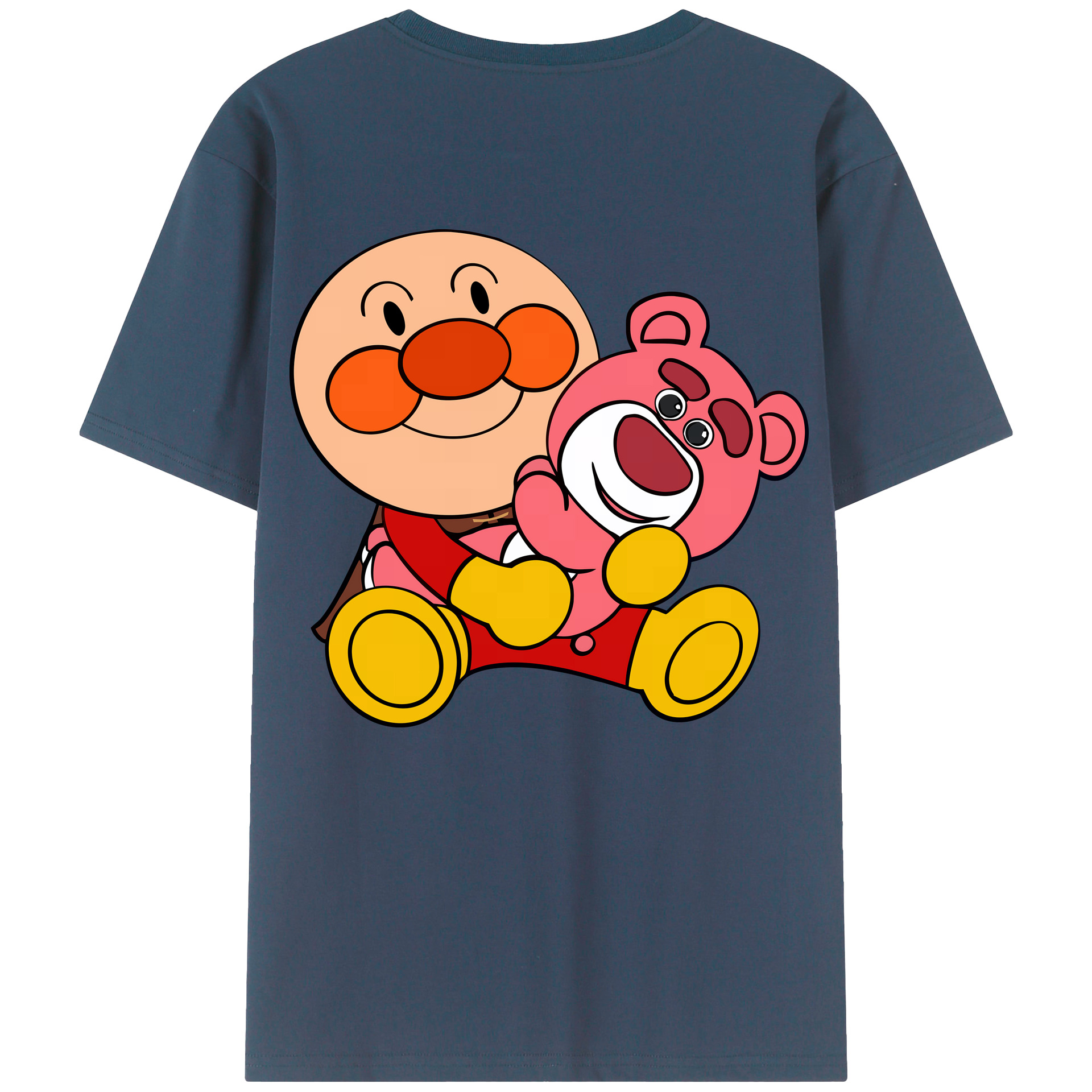 （画像用） アンパンマン Anpanman 綿100％ メンズ半袖Tシャツ（バックプリント） 通気性