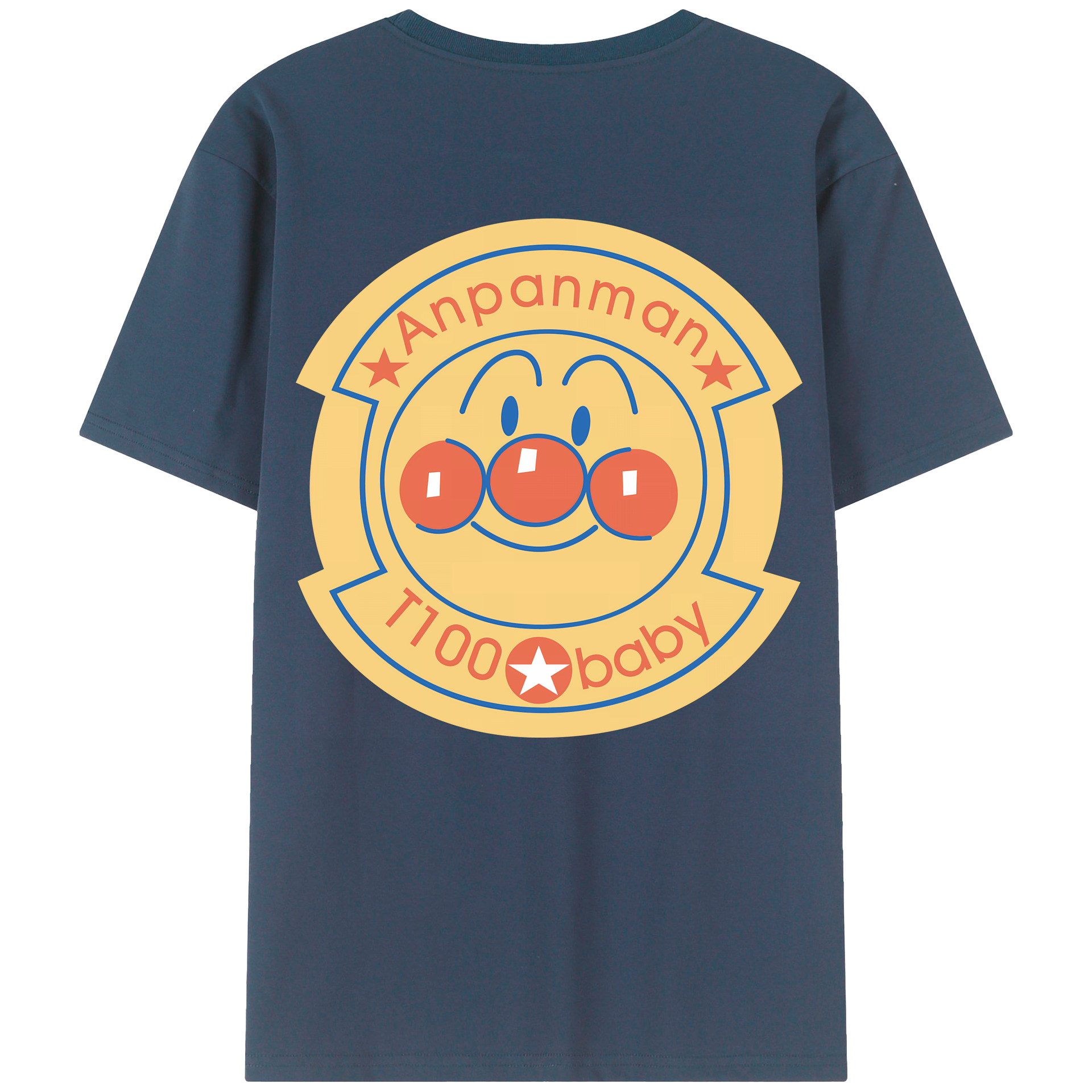 （画像用） アンパンマン Anpanman 綿100％ メンズ半袖Tシャツ（バックプリント） 通気性