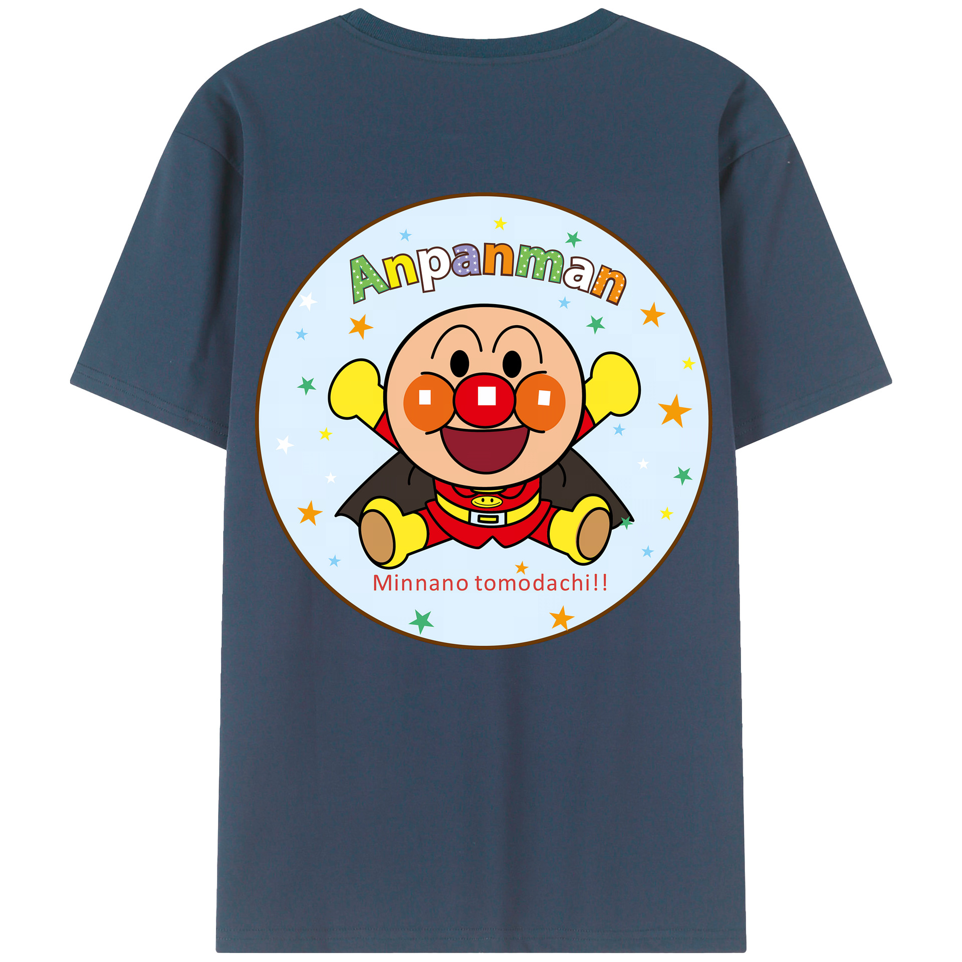 （画像用） アンパンマン Anpanman 綿100％ メンズ半袖Tシャツ（バックプリント） 通気性