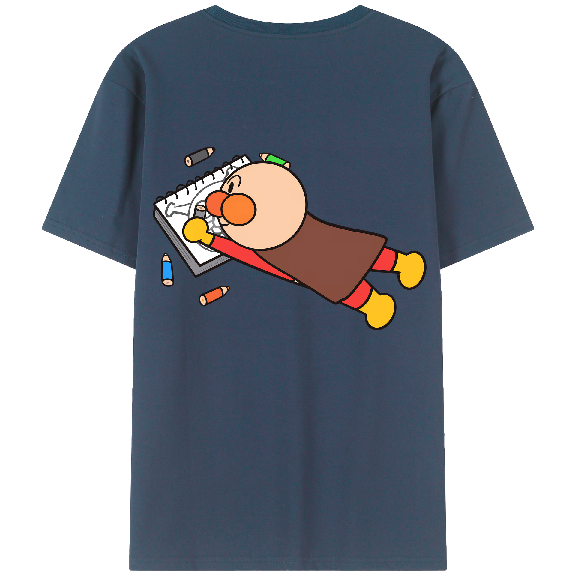 （画像用） アンパンマン Anpanman 綿100％ メンズ半袖Tシャツ（バックプリント） 通気性