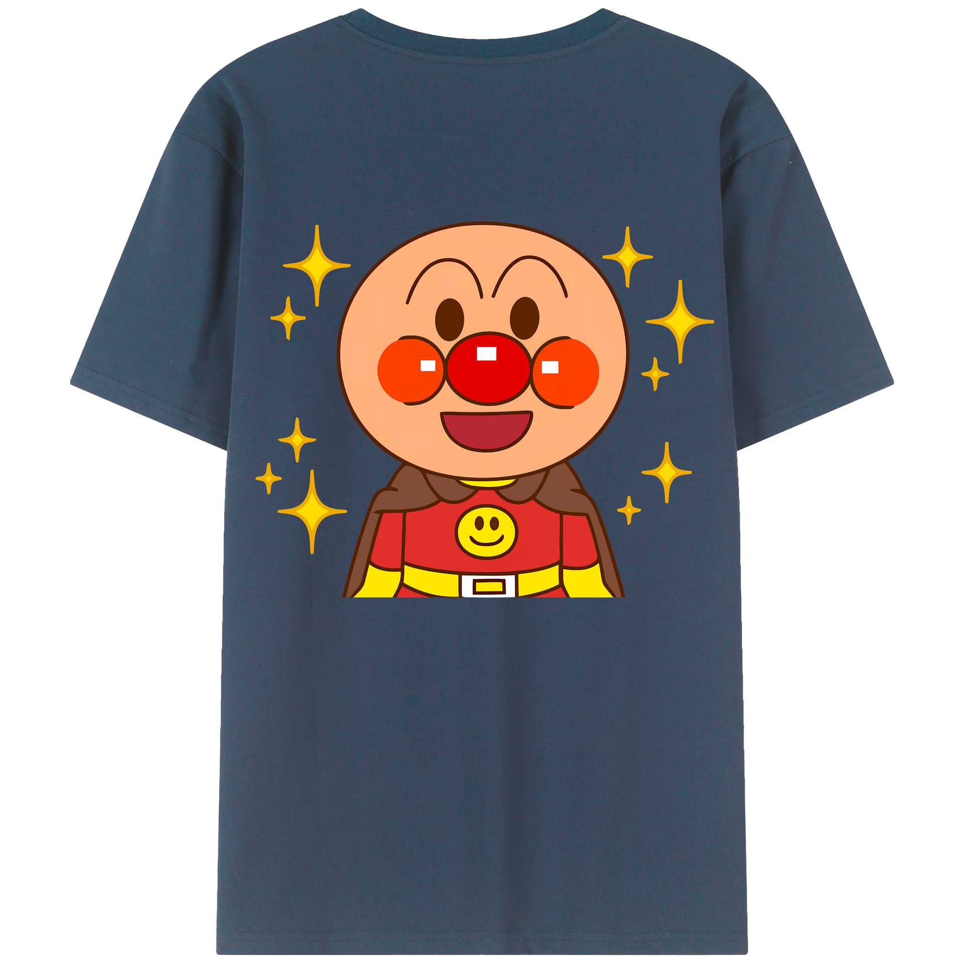 （画像用） アンパンマン Anpanman 綿100％ メンズ半袖Tシャツ（バックプリント） 通気性
