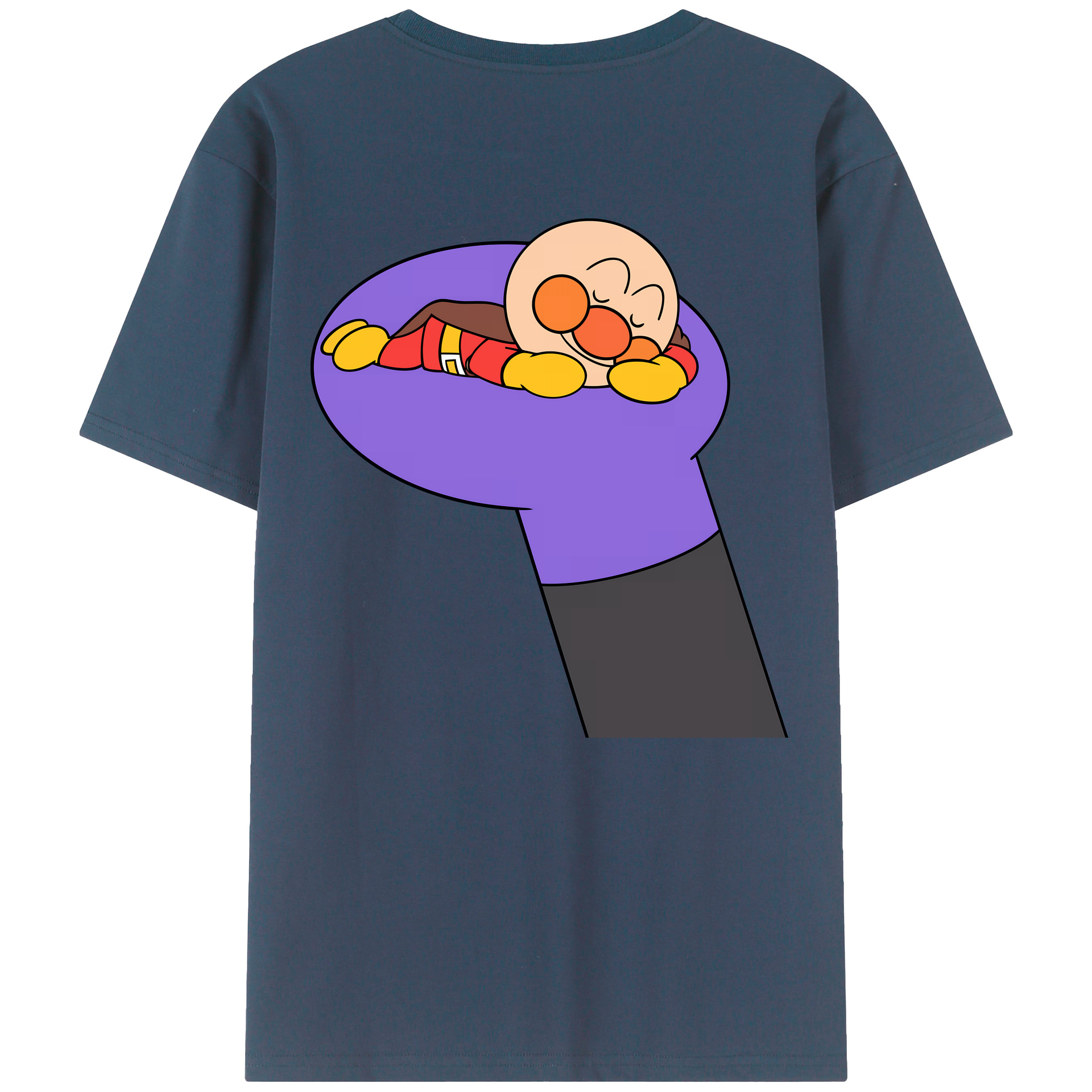 （画像用） アンパンマン Anpanman 綿100％ メンズ半袖Tシャツ（バックプリント） 通気性