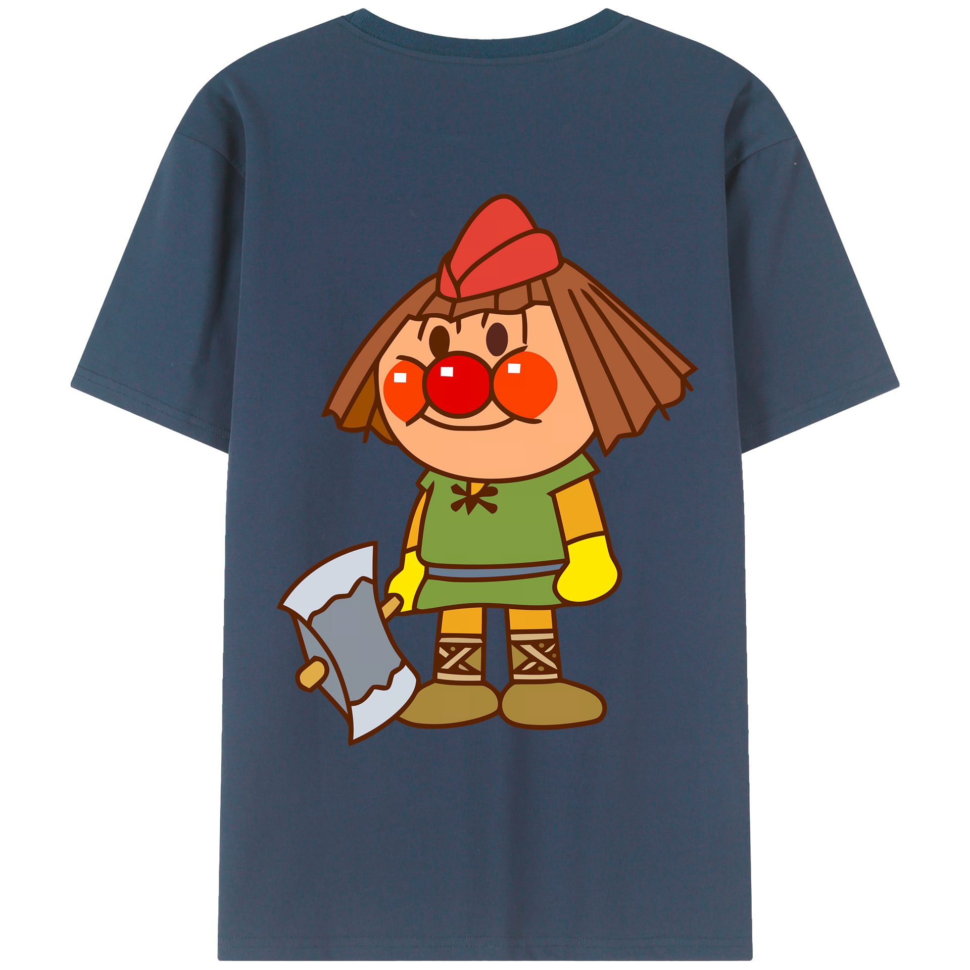 （画像用） アンパンマン Anpanman 綿100％ メンズ半袖Tシャツ（バックプリント） 通気性