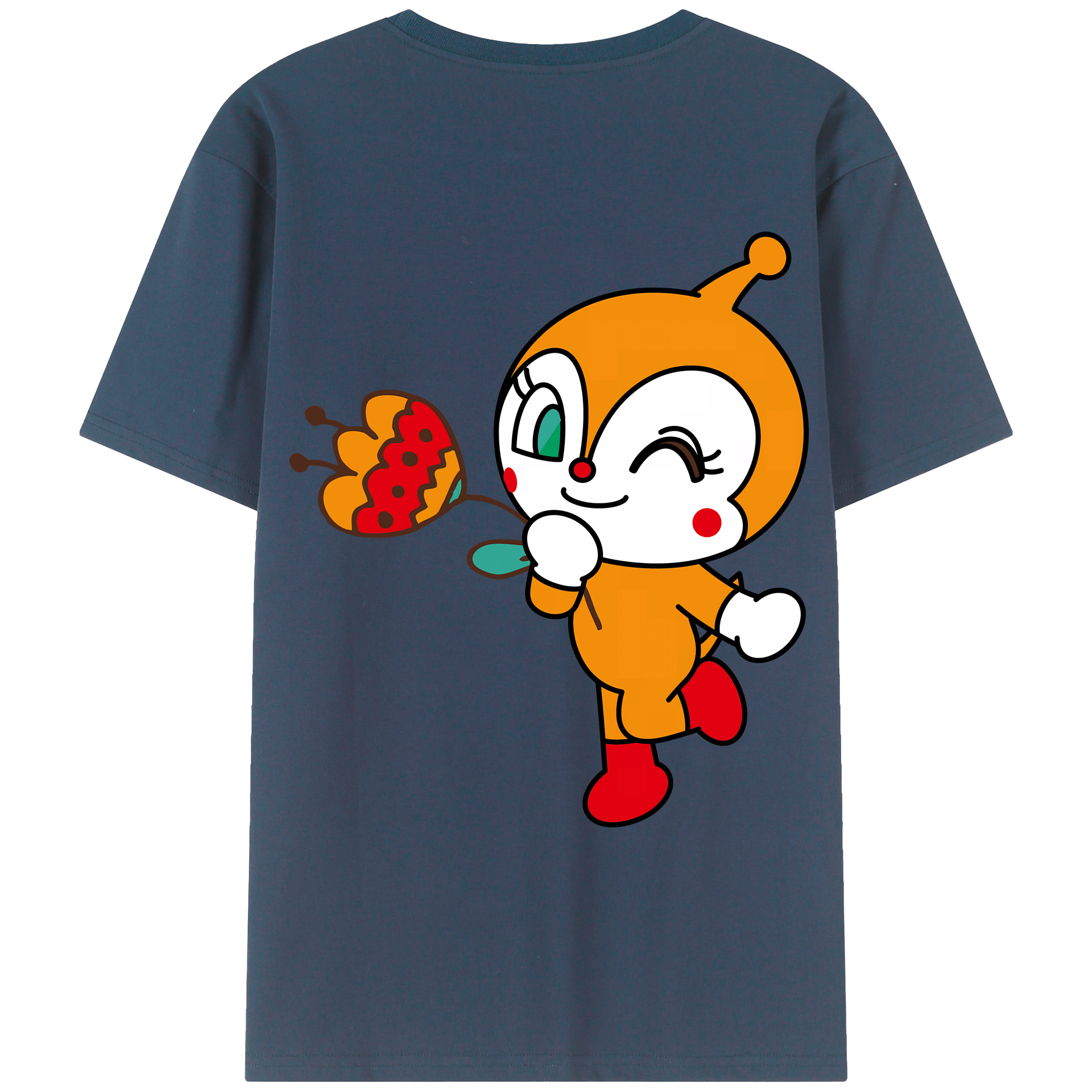（画像用） アンパンマン Anpanman 綿100％ メンズ半袖Tシャツ（バックプリント） 通気性
