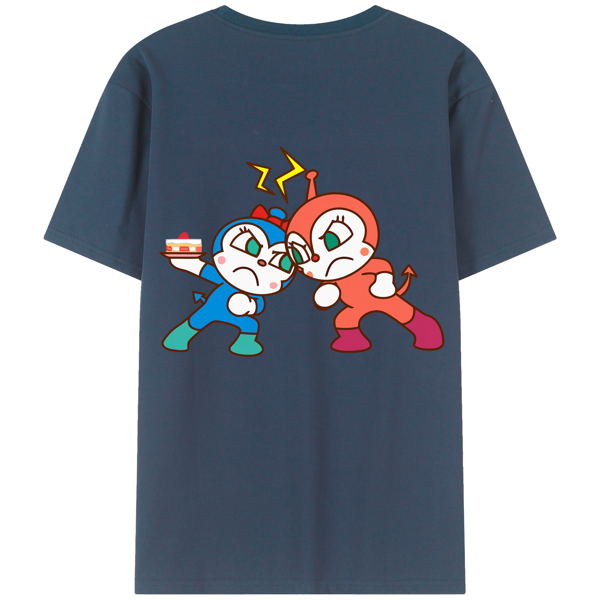 （画像用） アンパンマン Anpanman 綿100％ メンズ半袖Tシャツ（バックプリント） 通気性