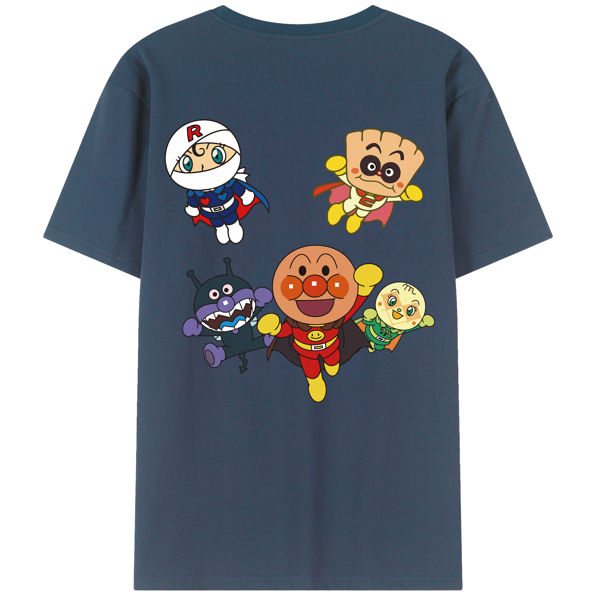 （画像用） アンパンマン Anpanman 綿100％ メンズ半袖Tシャツ（バックプリント） 通気性