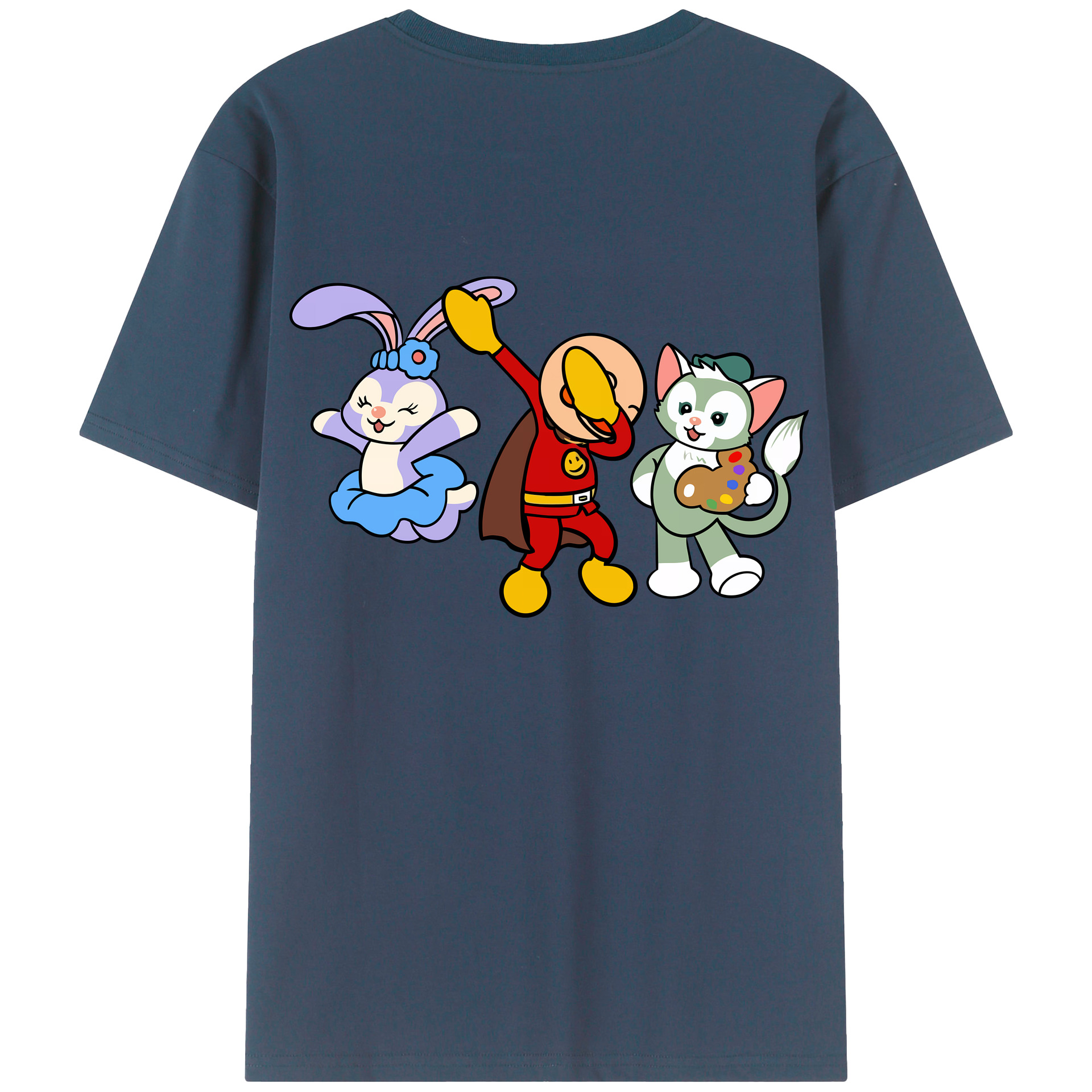 （画像用） アンパンマン Anpanman 綿100％ メンズ半袖Tシャツ（バックプリント） 通気性