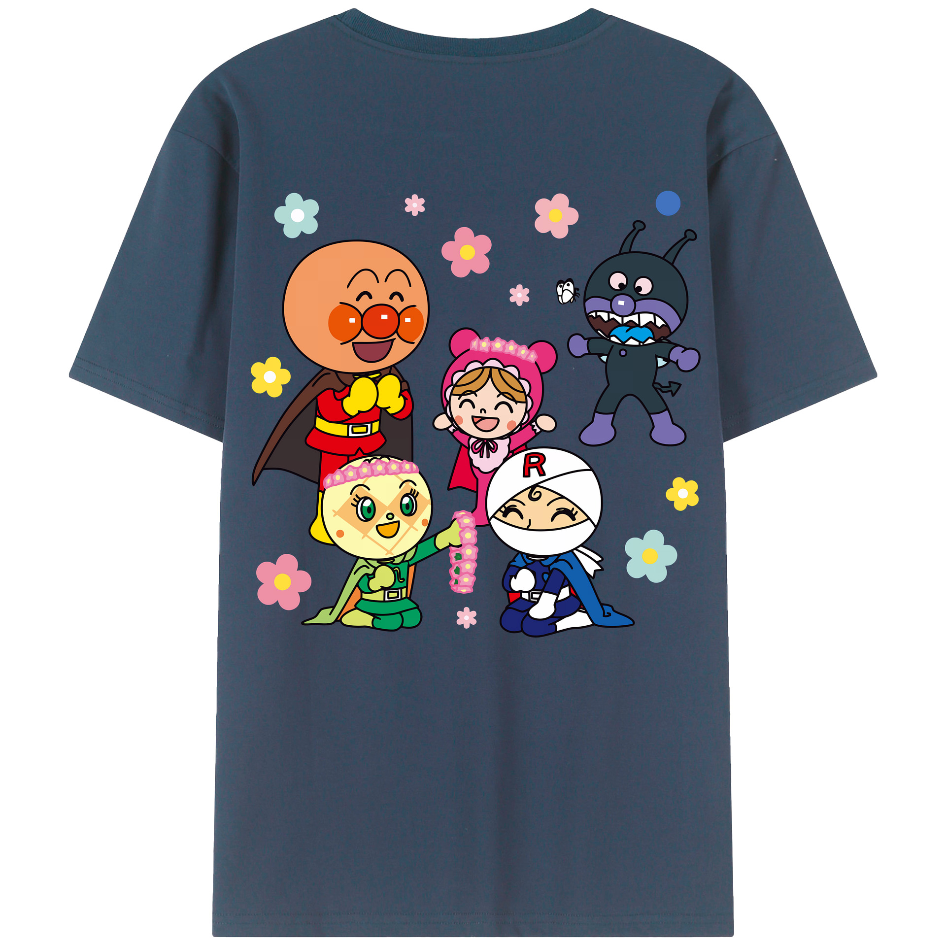 （画像用） アンパンマン Anpanman 綿100％ メンズ半袖Tシャツ（バックプリント） 通気性