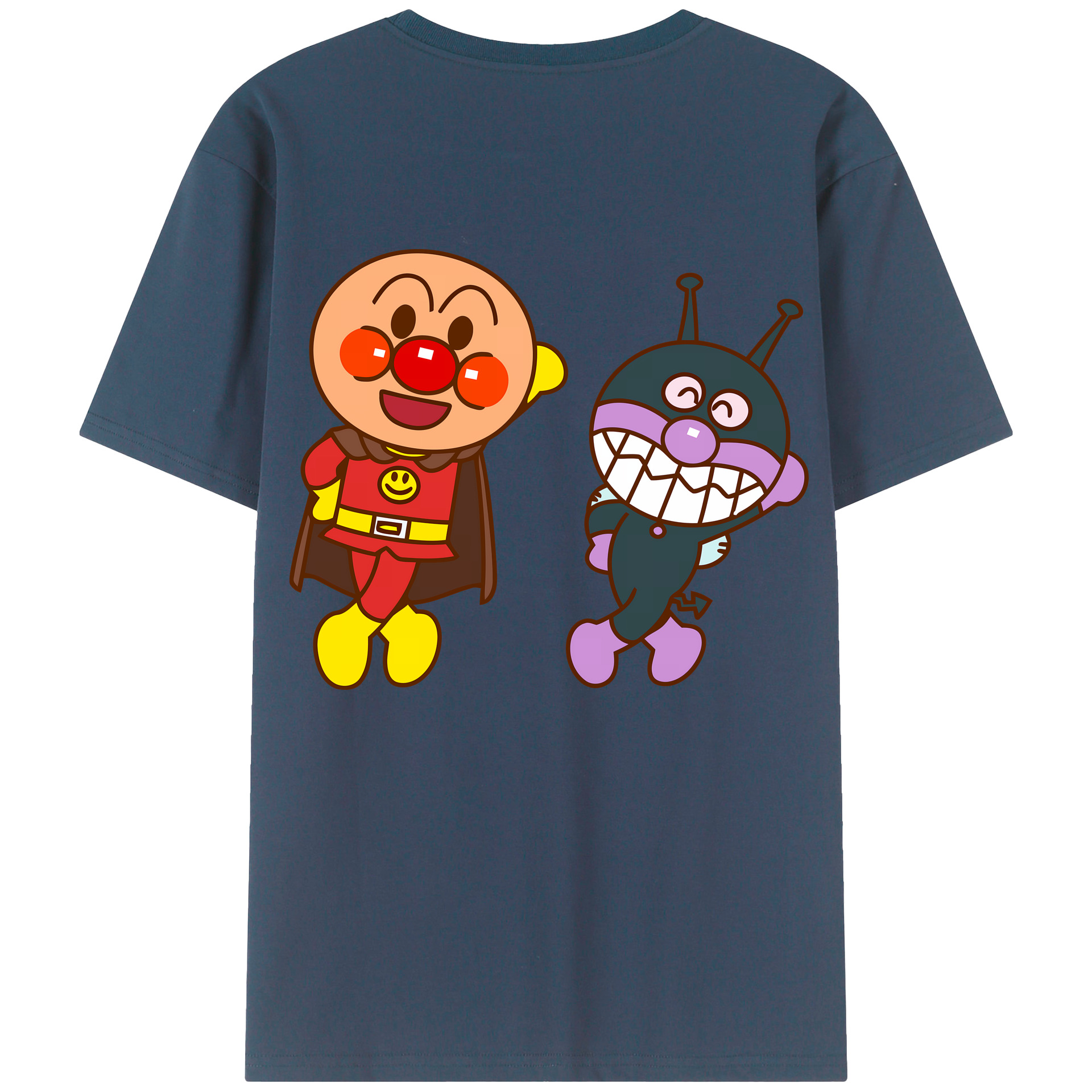 （画像用） アンパンマン Anpanman 綿100％ メンズ半袖Tシャツ（バックプリント） 通気性