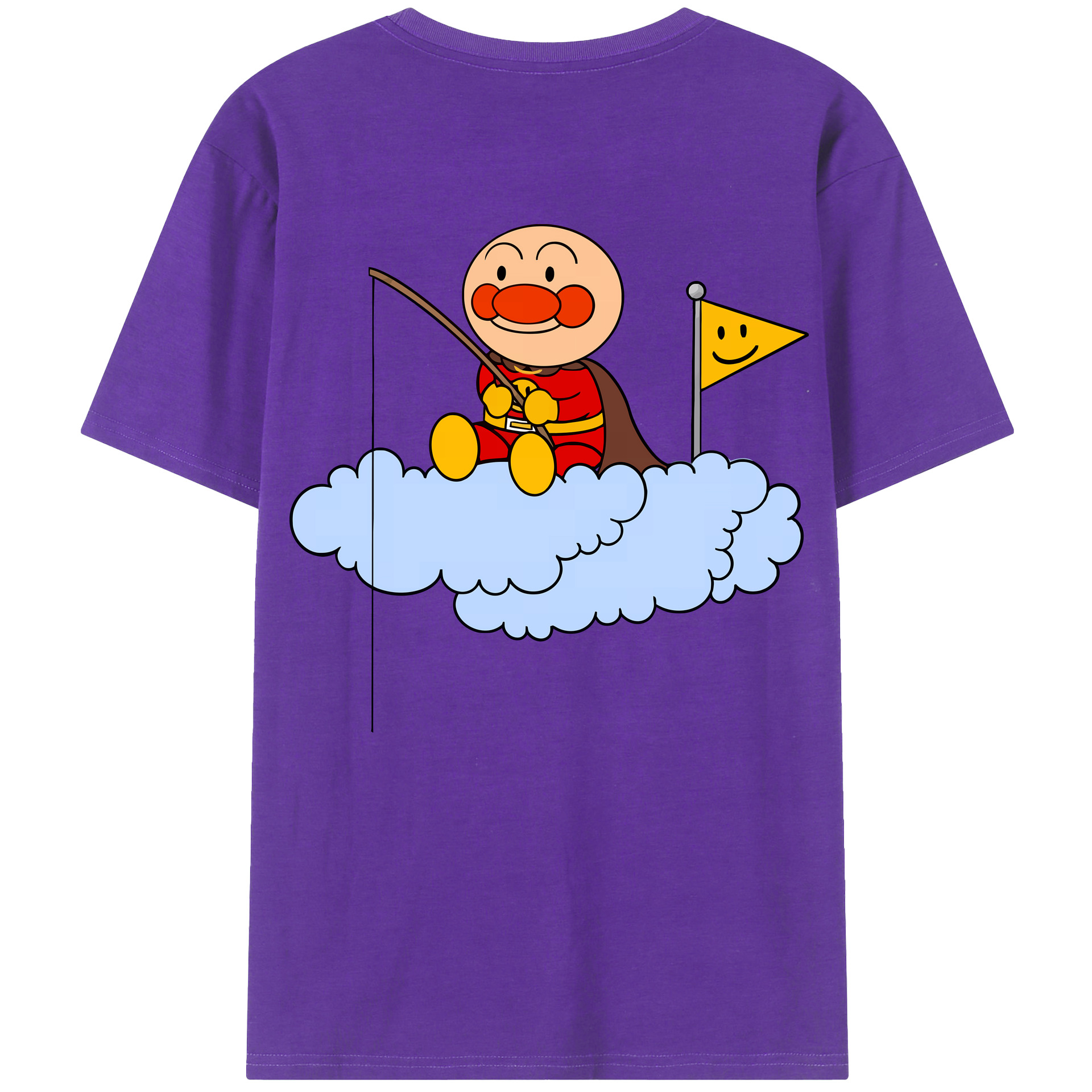 （画像用） アンパンマン Anpanman 綿100％ メンズ半袖Tシャツ（バックプリント） 通気性