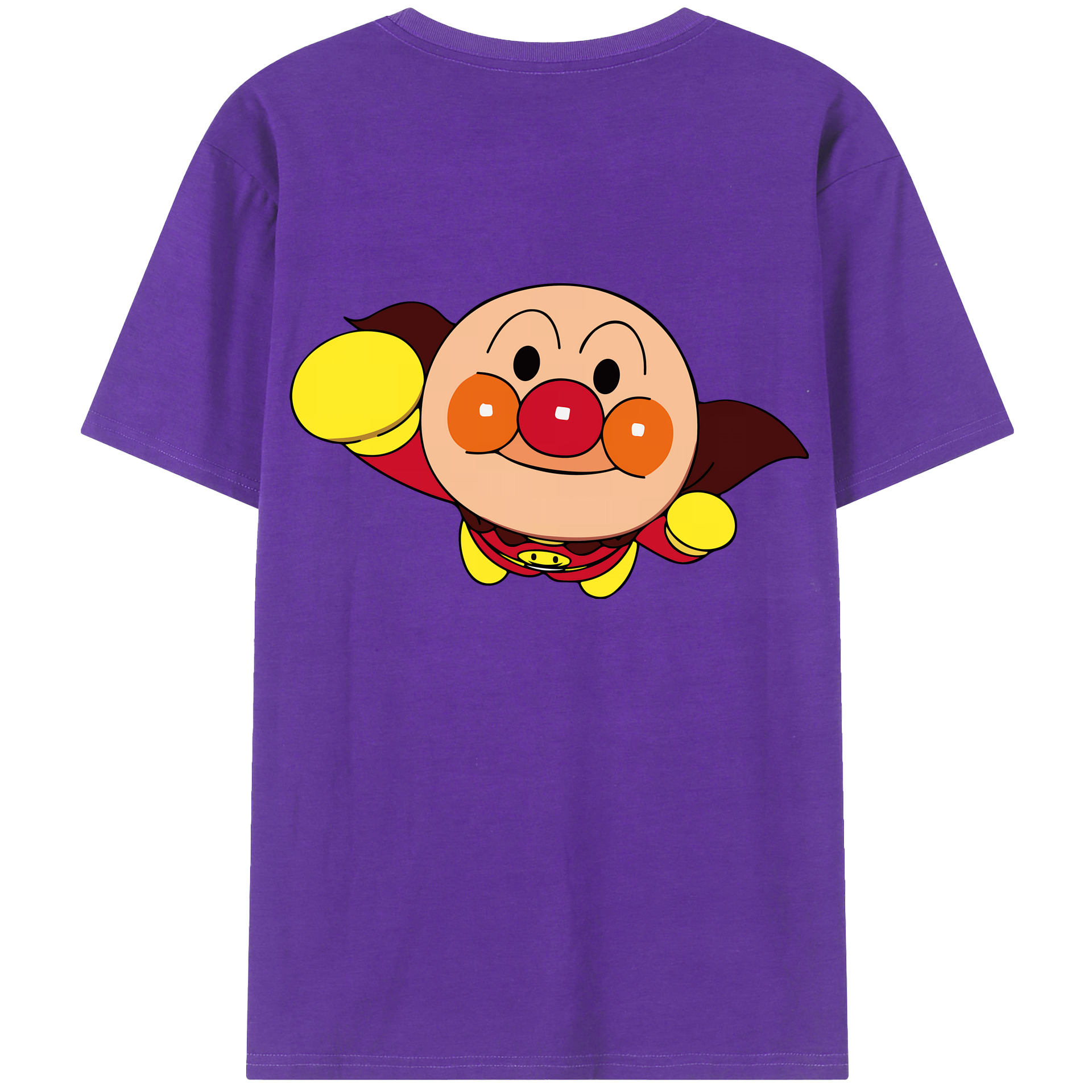 （画像用） アンパンマン Anpanman 綿100％ メンズ半袖Tシャツ（バックプリント） 通気性