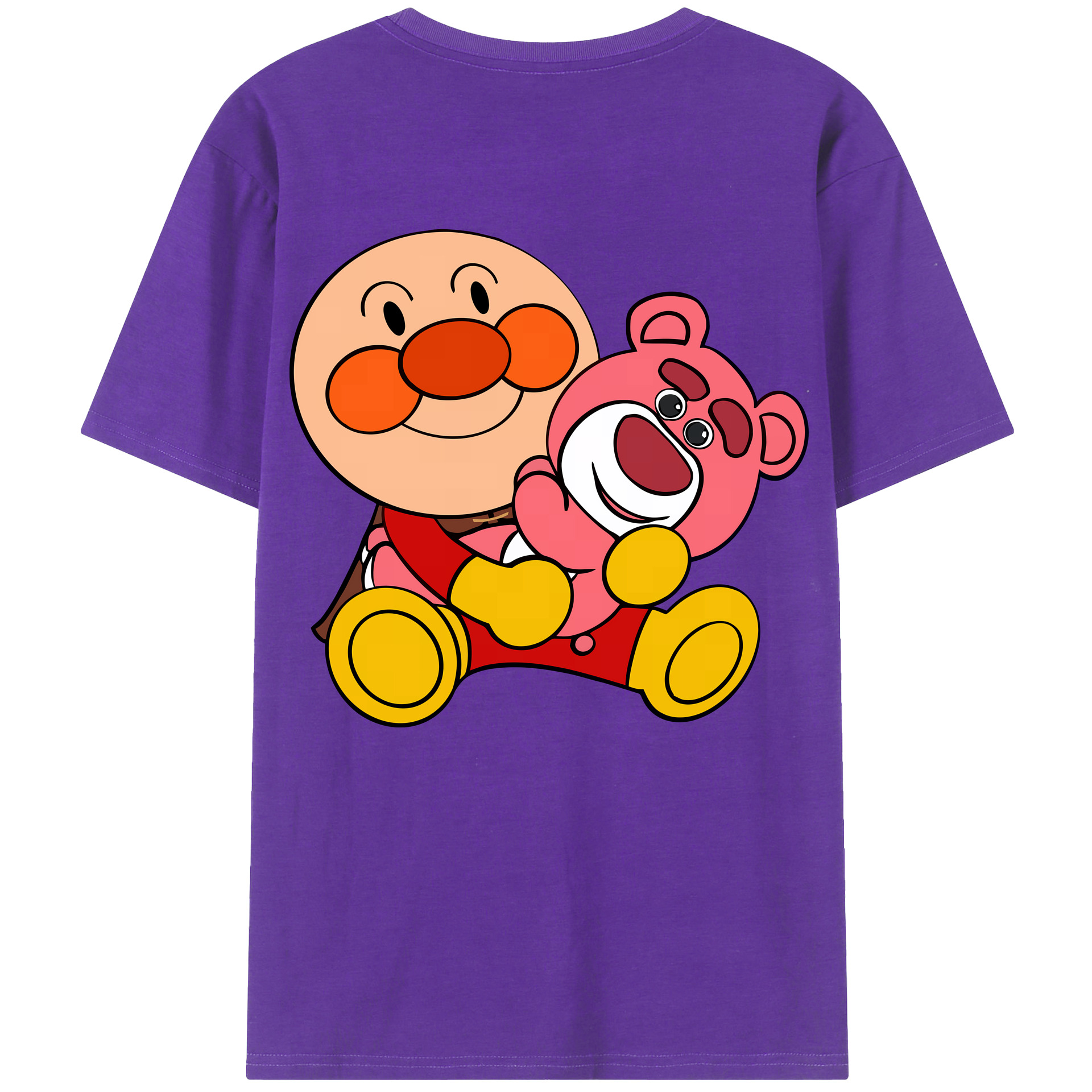（画像用） アンパンマン Anpanman 綿100％ メンズ半袖Tシャツ（バックプリント） 通気性