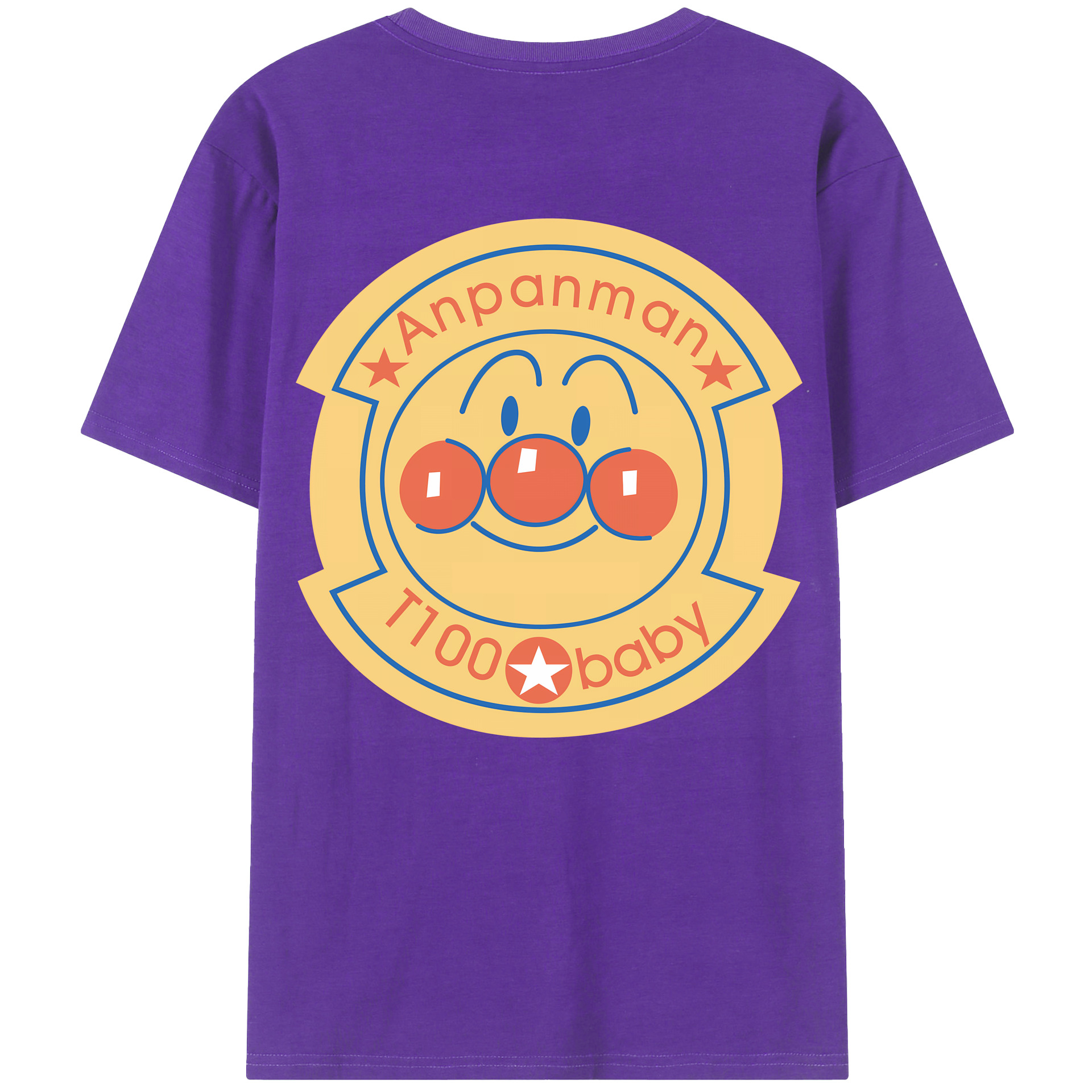 （画像用） アンパンマン Anpanman 綿100％ メンズ半袖Tシャツ（バックプリント） 通気性