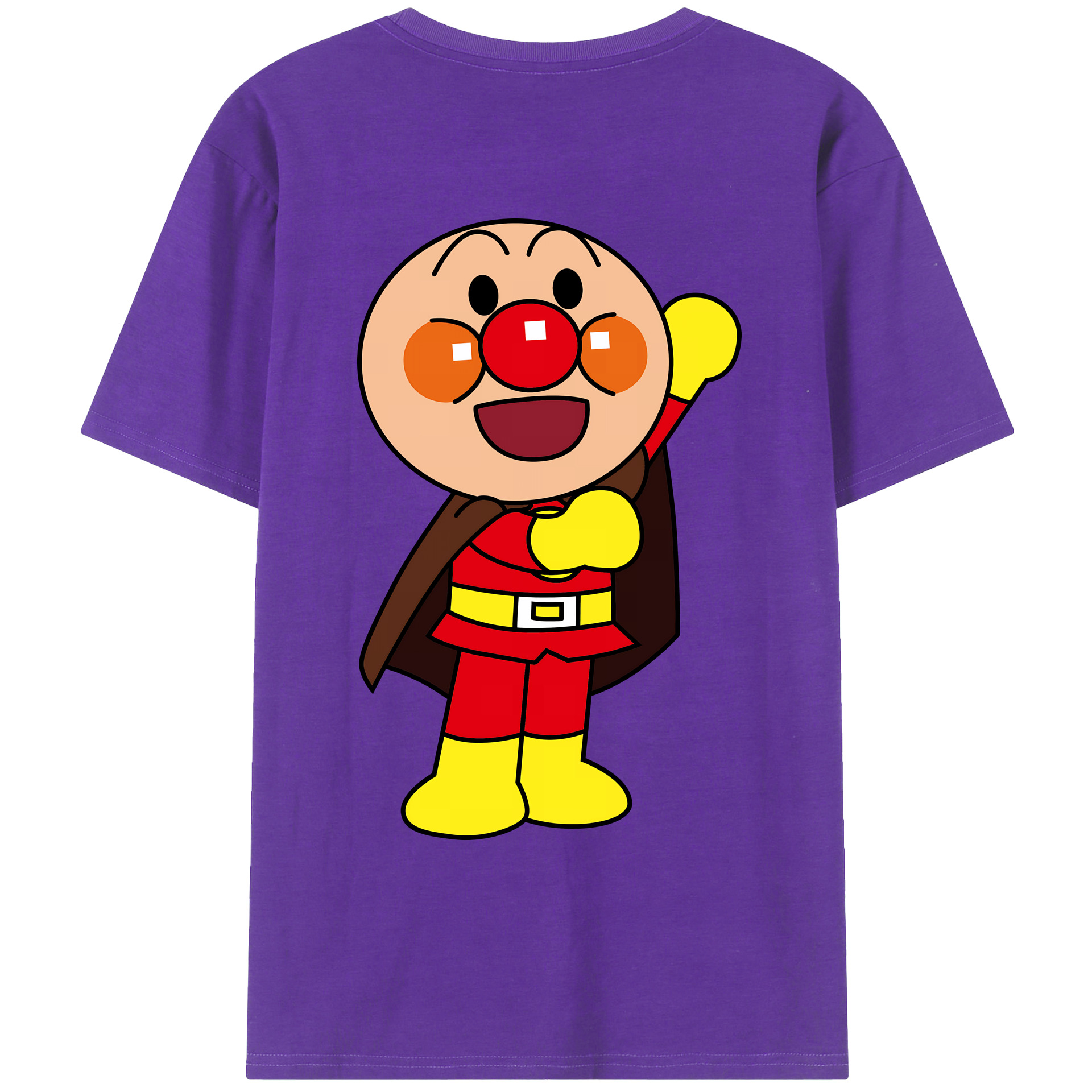 （画像用） アンパンマン Anpanman 綿100％ メンズ半袖Tシャツ（バックプリント） 通気性