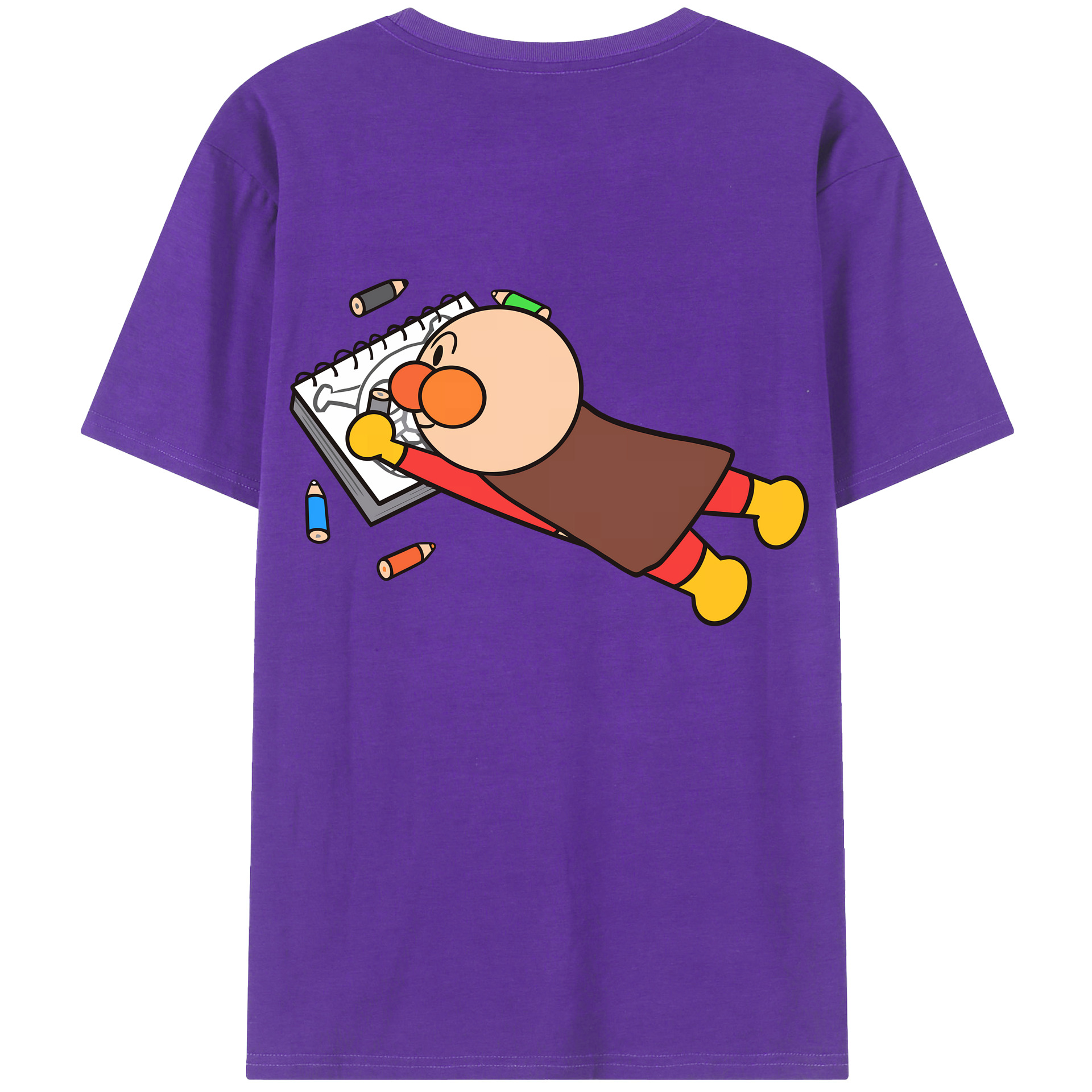 （画像用） アンパンマン Anpanman 綿100％ メンズ半袖Tシャツ（バックプリント） 通気性