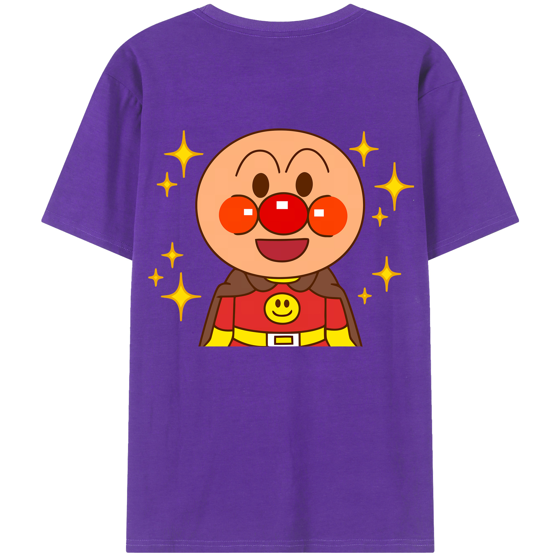 （画像用） アンパンマン Anpanman 綿100％ メンズ半袖Tシャツ（バックプリント） 通気性