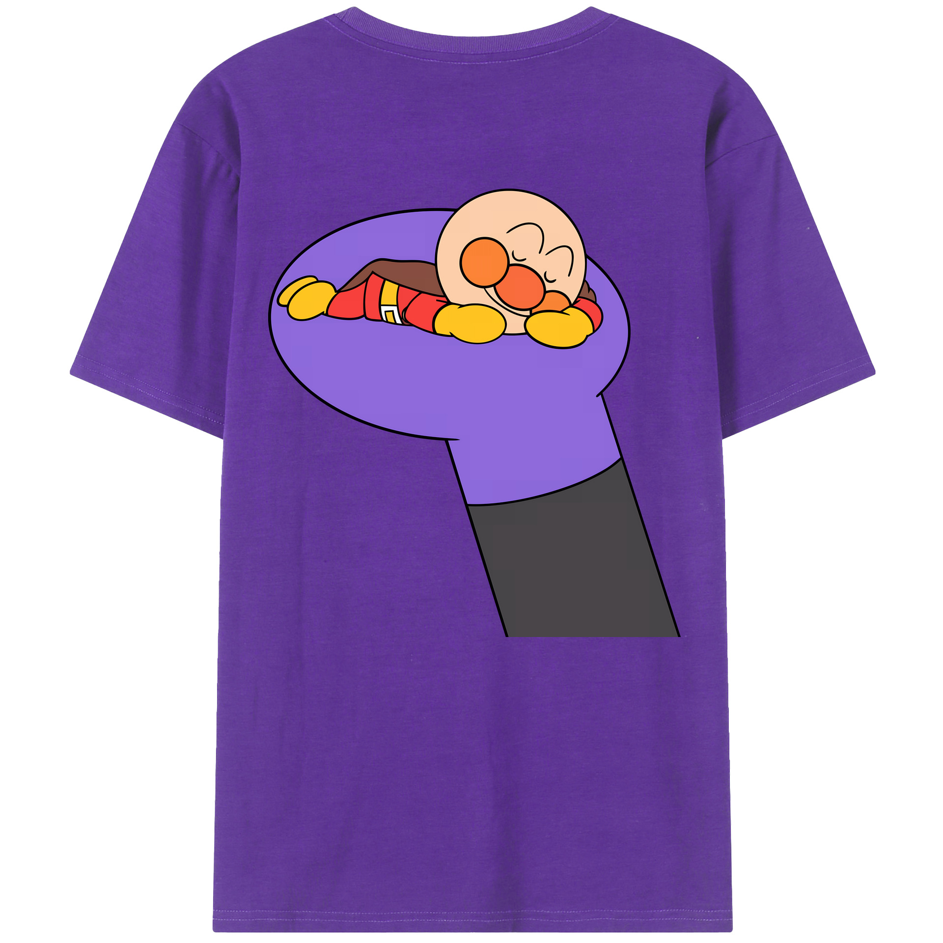 （画像用） アンパンマン Anpanman 綿100％ メンズ半袖Tシャツ（バックプリント） 通気性