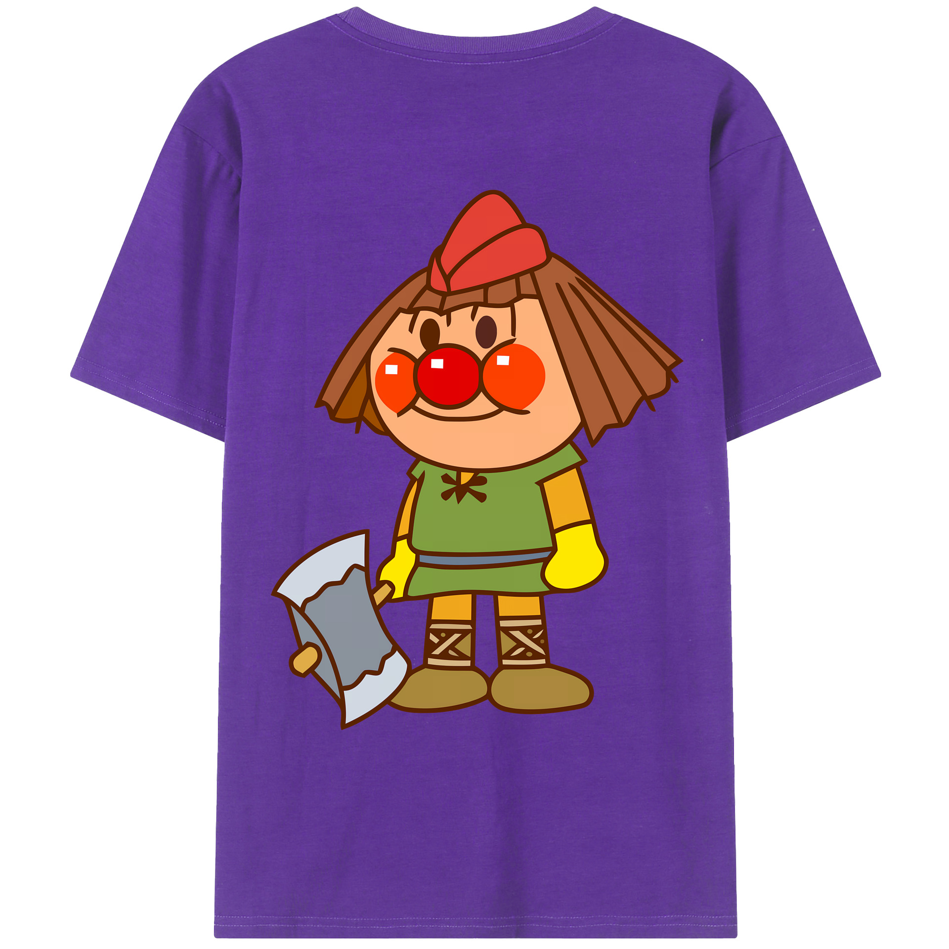 （画像用） アンパンマン Anpanman 綿100％ メンズ半袖Tシャツ（バックプリント） 通気性