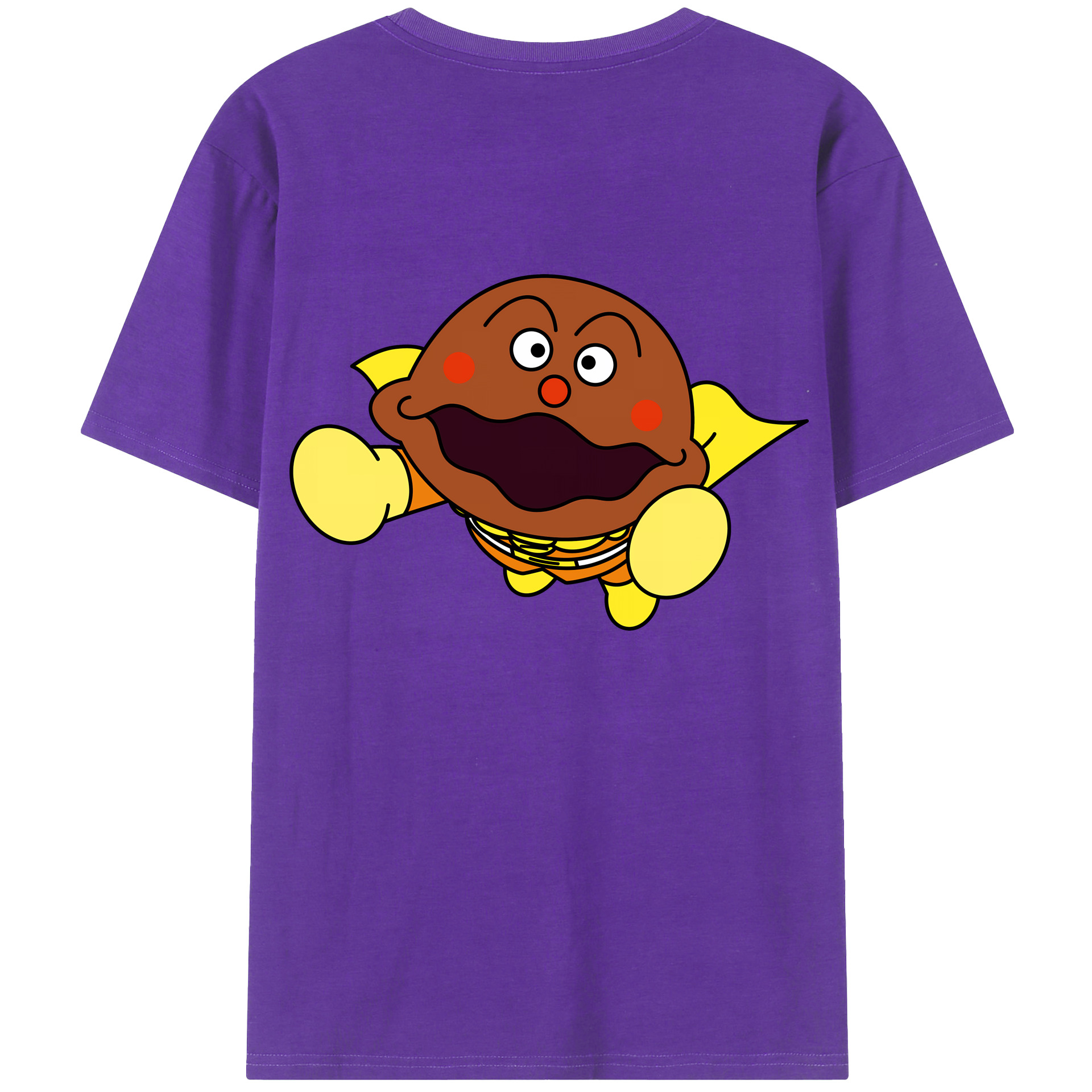 （画像用） アンパンマン Anpanman 綿100％ メンズ半袖Tシャツ（バックプリント） 通気性