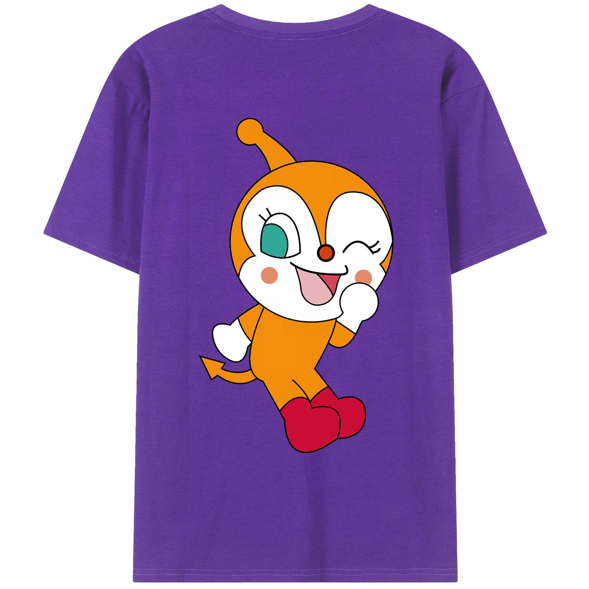（画像用） アンパンマン Anpanman 綿100％ メンズ半袖Tシャツ（バックプリント） 通気性