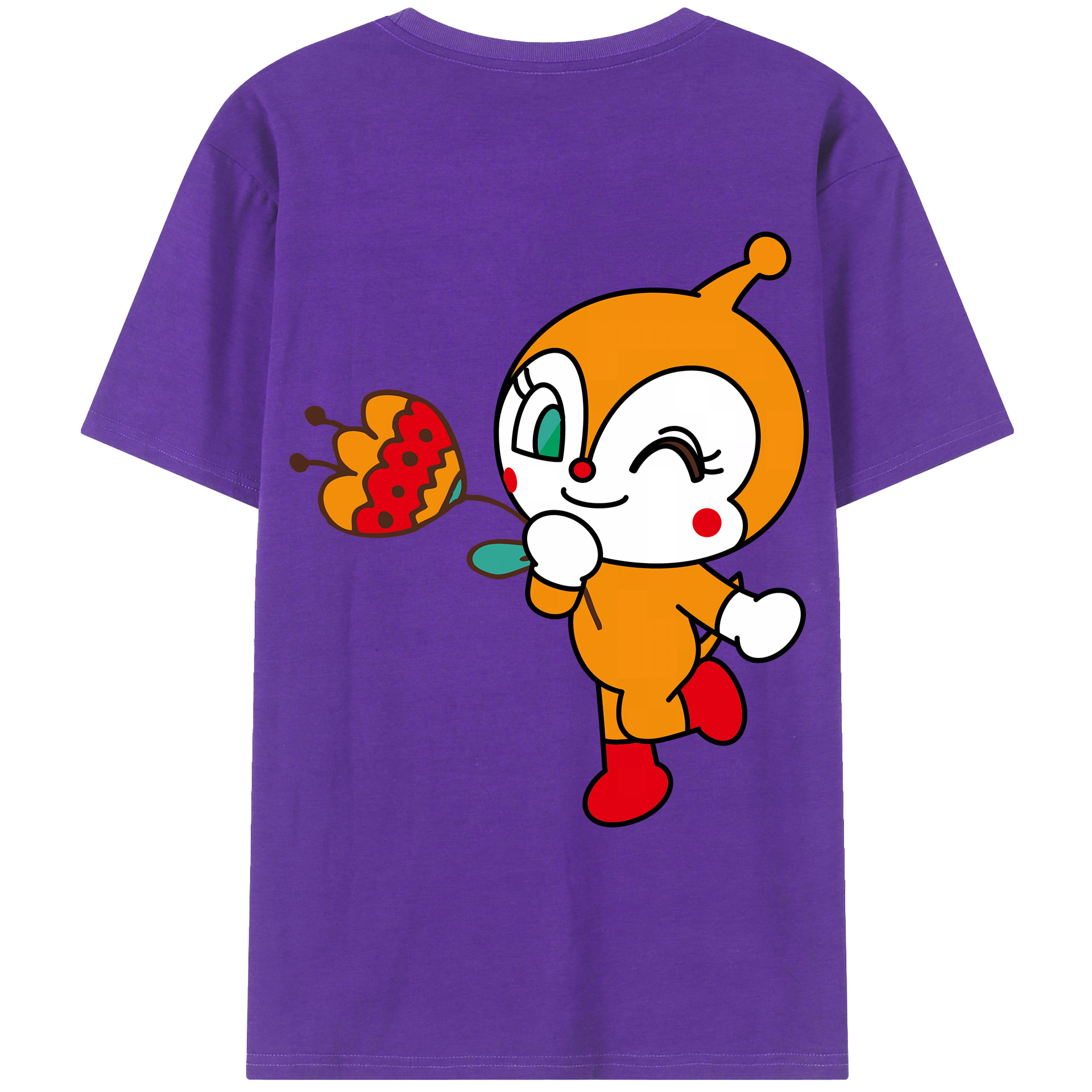 （画像用） アンパンマン Anpanman 綿100％ メンズ半袖Tシャツ（バックプリント） 通気性