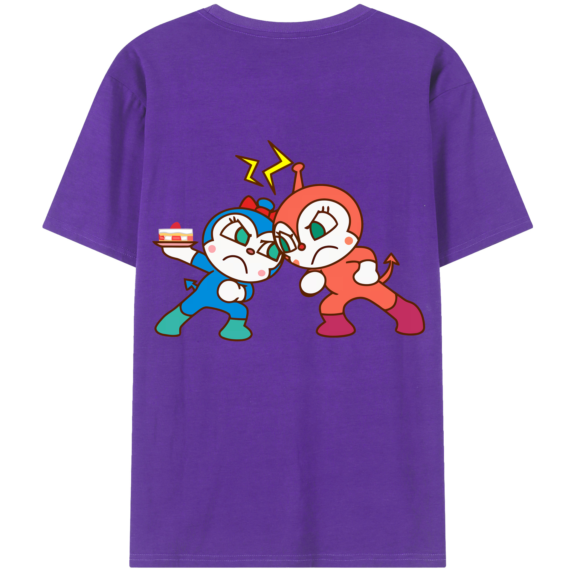 （画像用） アンパンマン Anpanman 綿100％ メンズ半袖Tシャツ（バックプリント） 通気性
