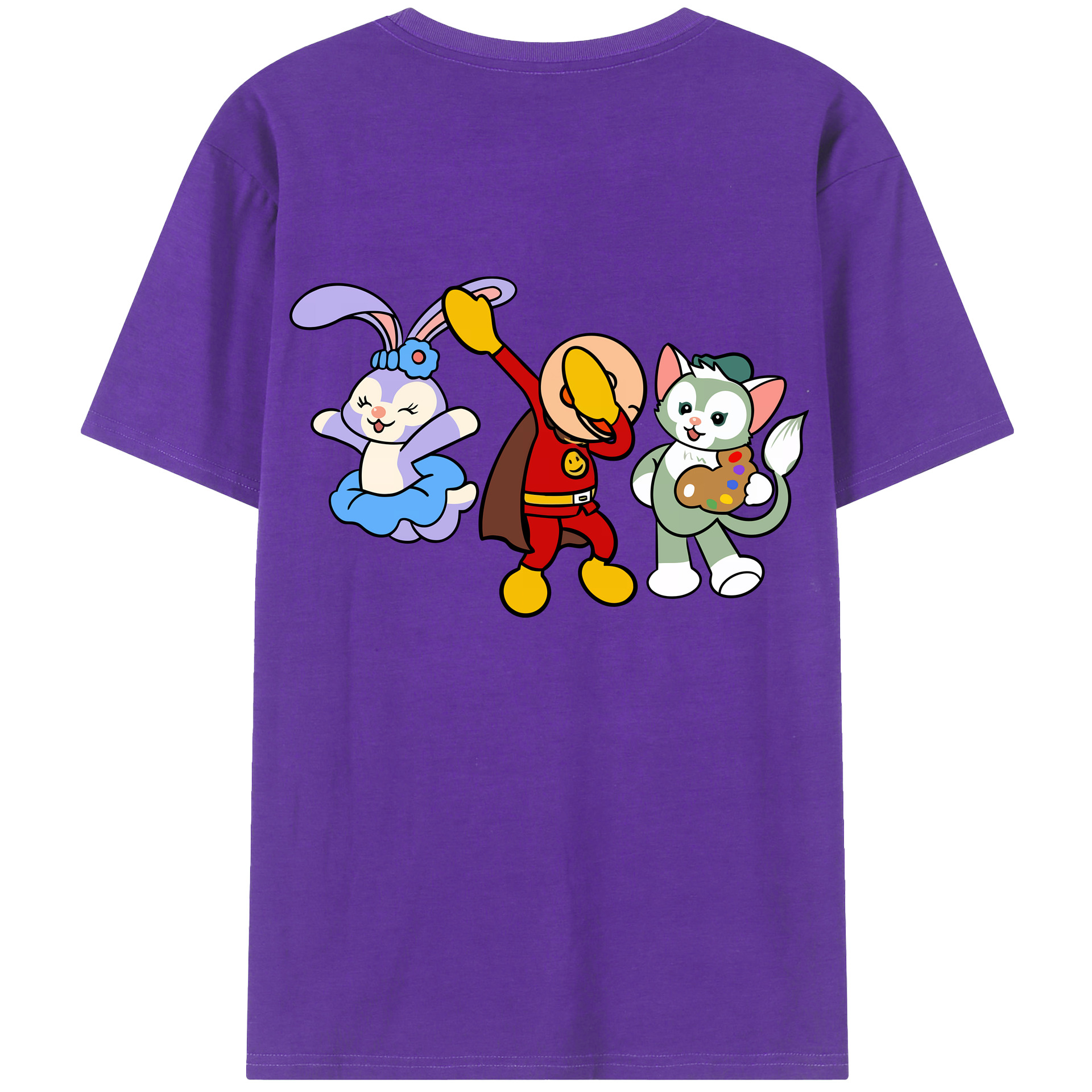（画像用） アンパンマン Anpanman 綿100％ メンズ半袖Tシャツ（バックプリント） 通気性