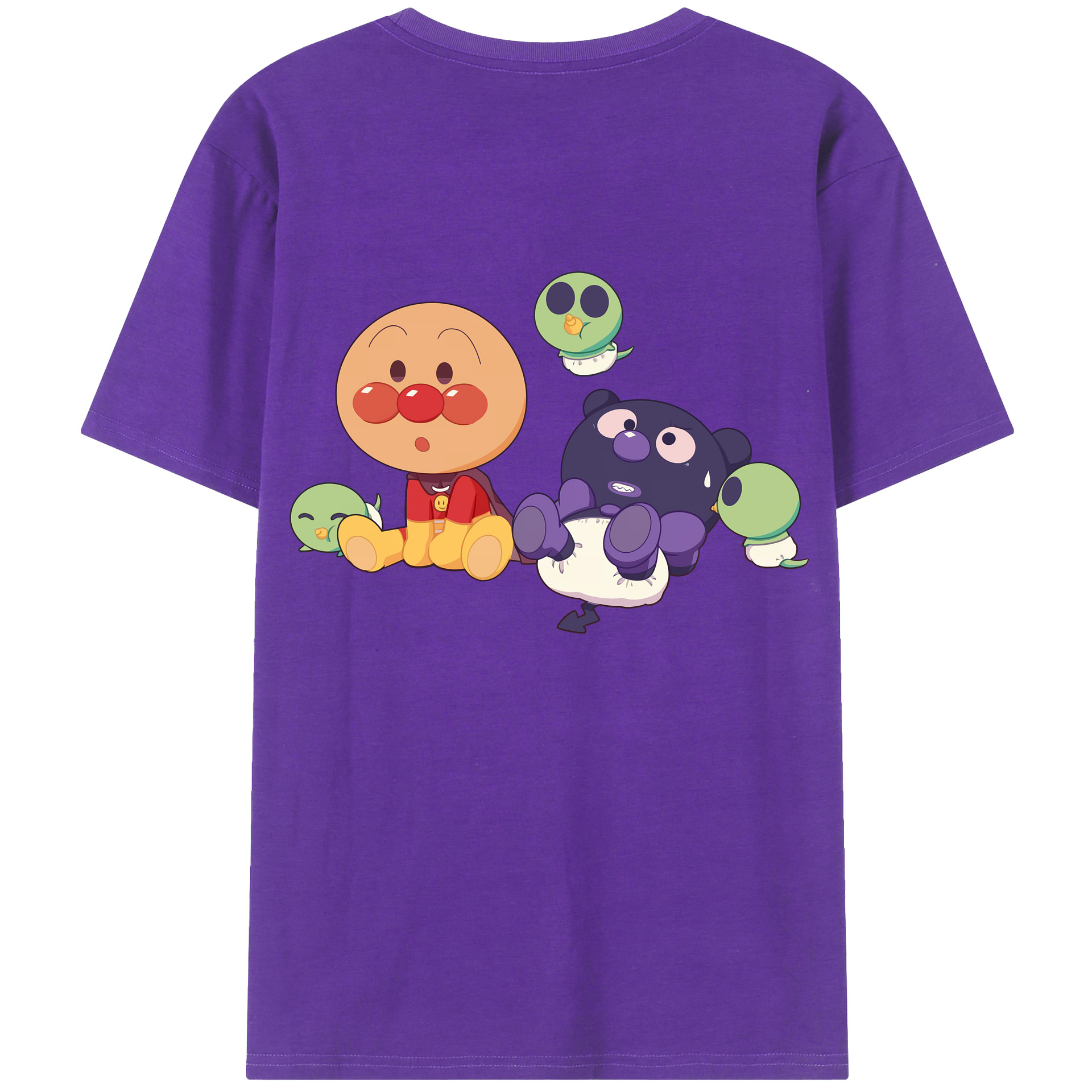 （画像用） アンパンマン Anpanman 綿100％ メンズ半袖Tシャツ（バックプリント） 通気性