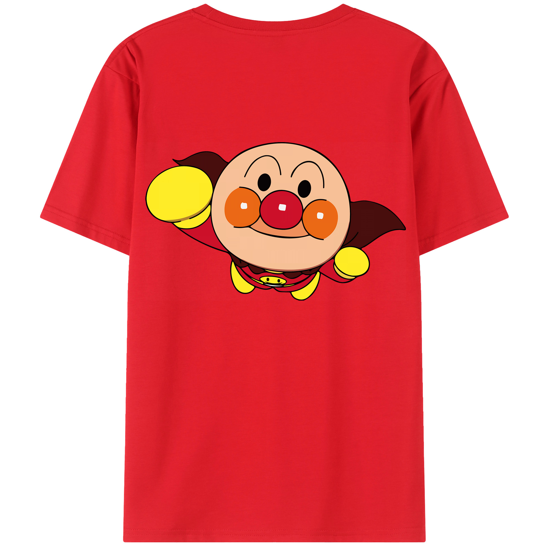 （画像用） アンパンマン Anpanman 綿100％ メンズ半袖Tシャツ（バックプリント） 通気性