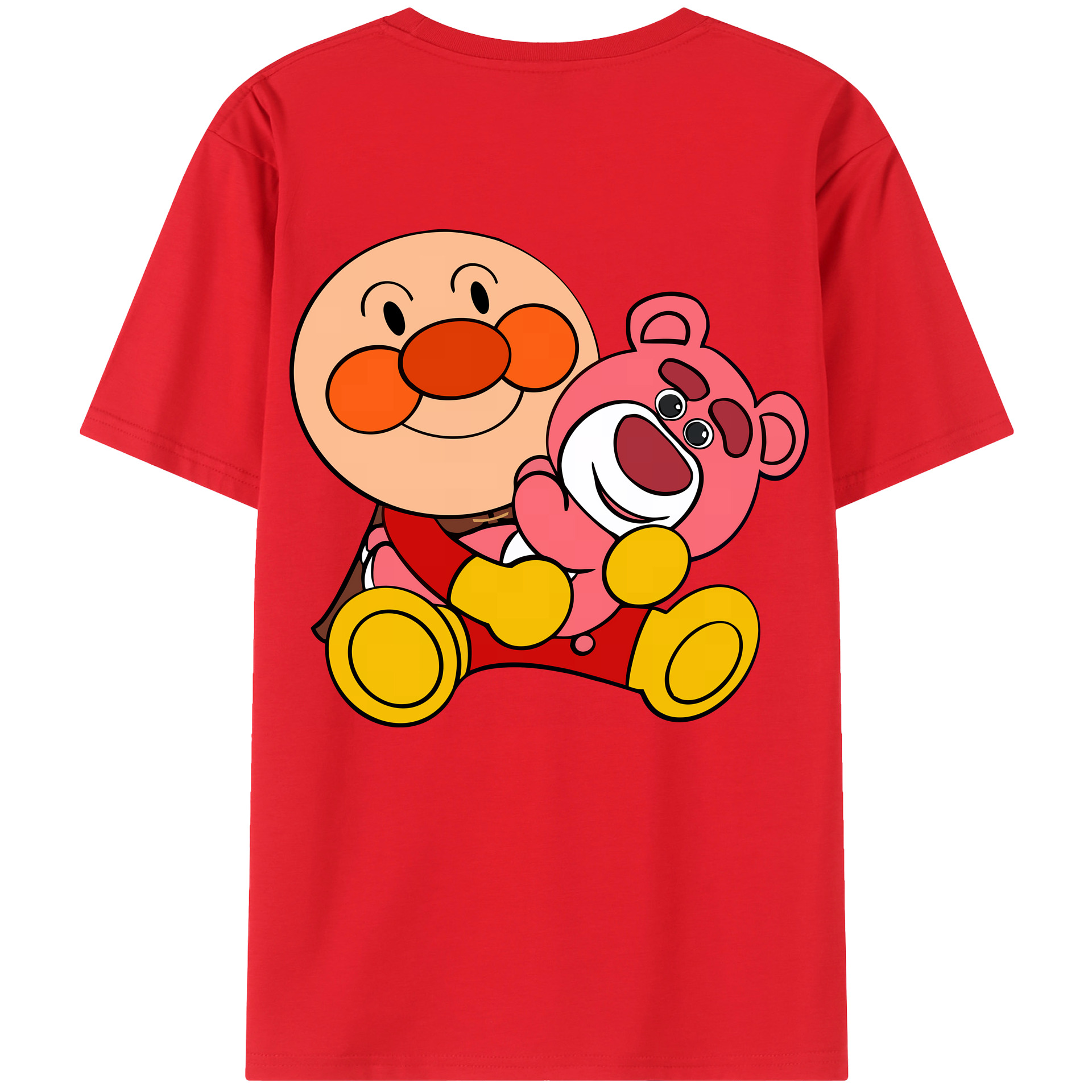 （画像用） アンパンマン Anpanman 綿100％ メンズ半袖Tシャツ（バックプリント） 通気性