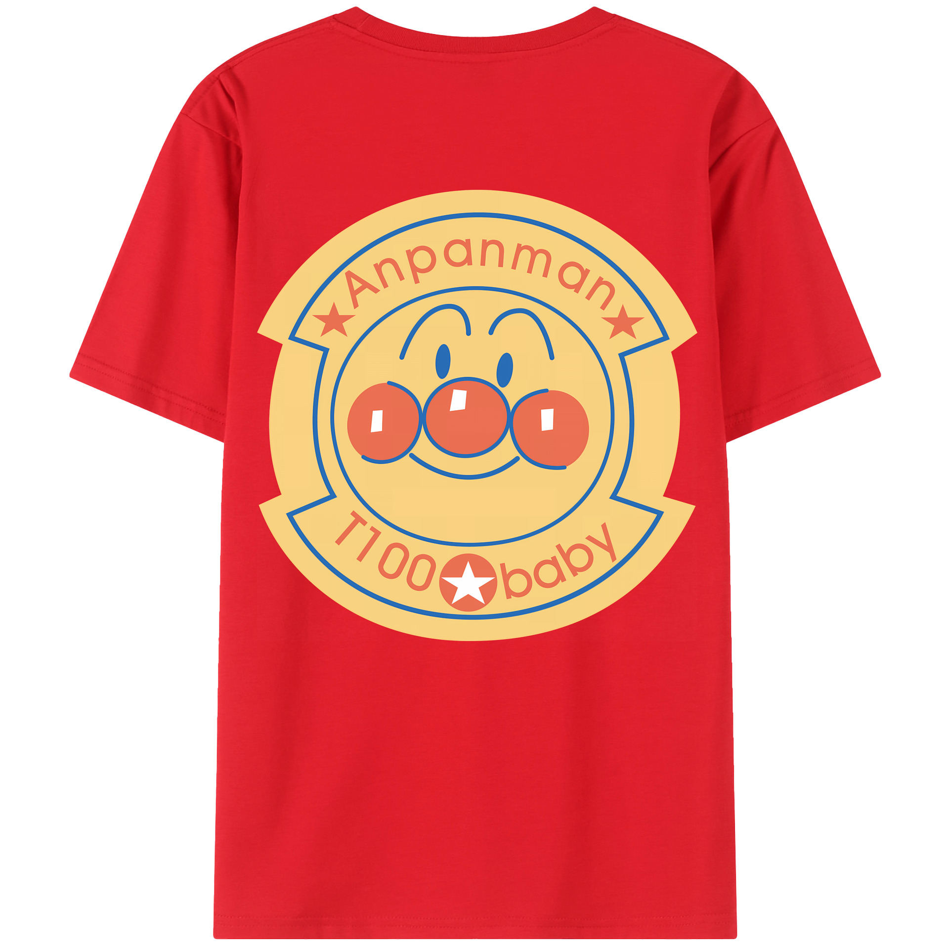 （画像用） アンパンマン Anpanman 綿100％ メンズ半袖Tシャツ（バックプリント） 通気性
